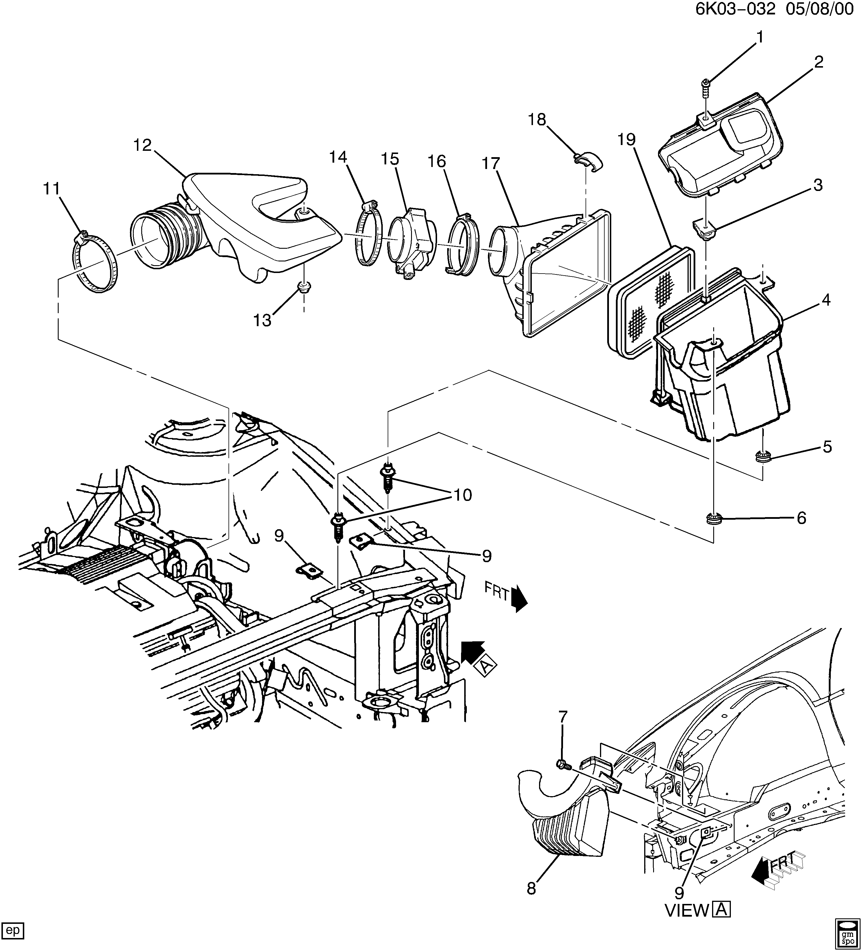 Chevrolet 19 166 106 - Воздушный фильтр parts5.com