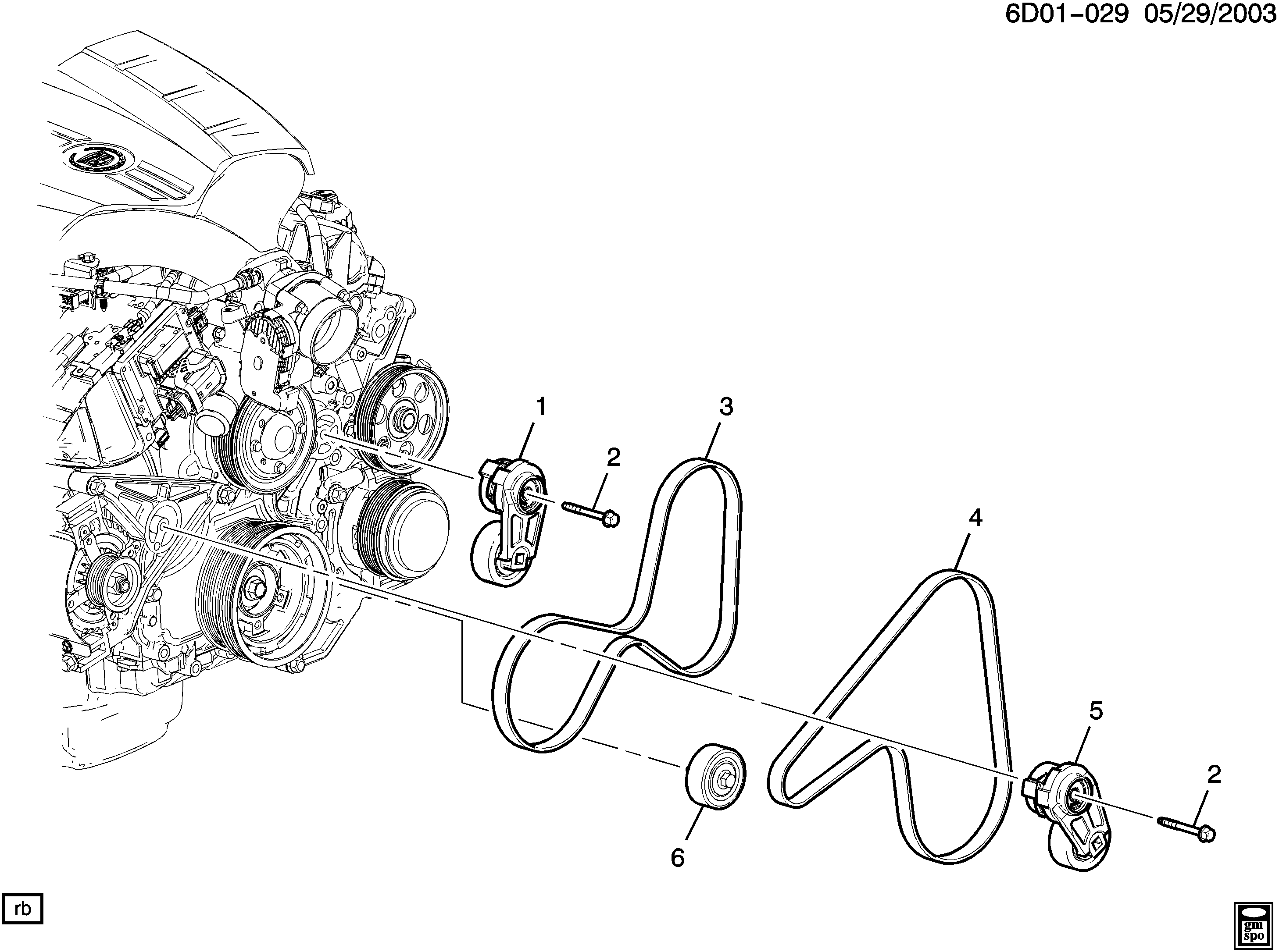 Cadillac 12578001 - Поликлиновой ремень parts5.com