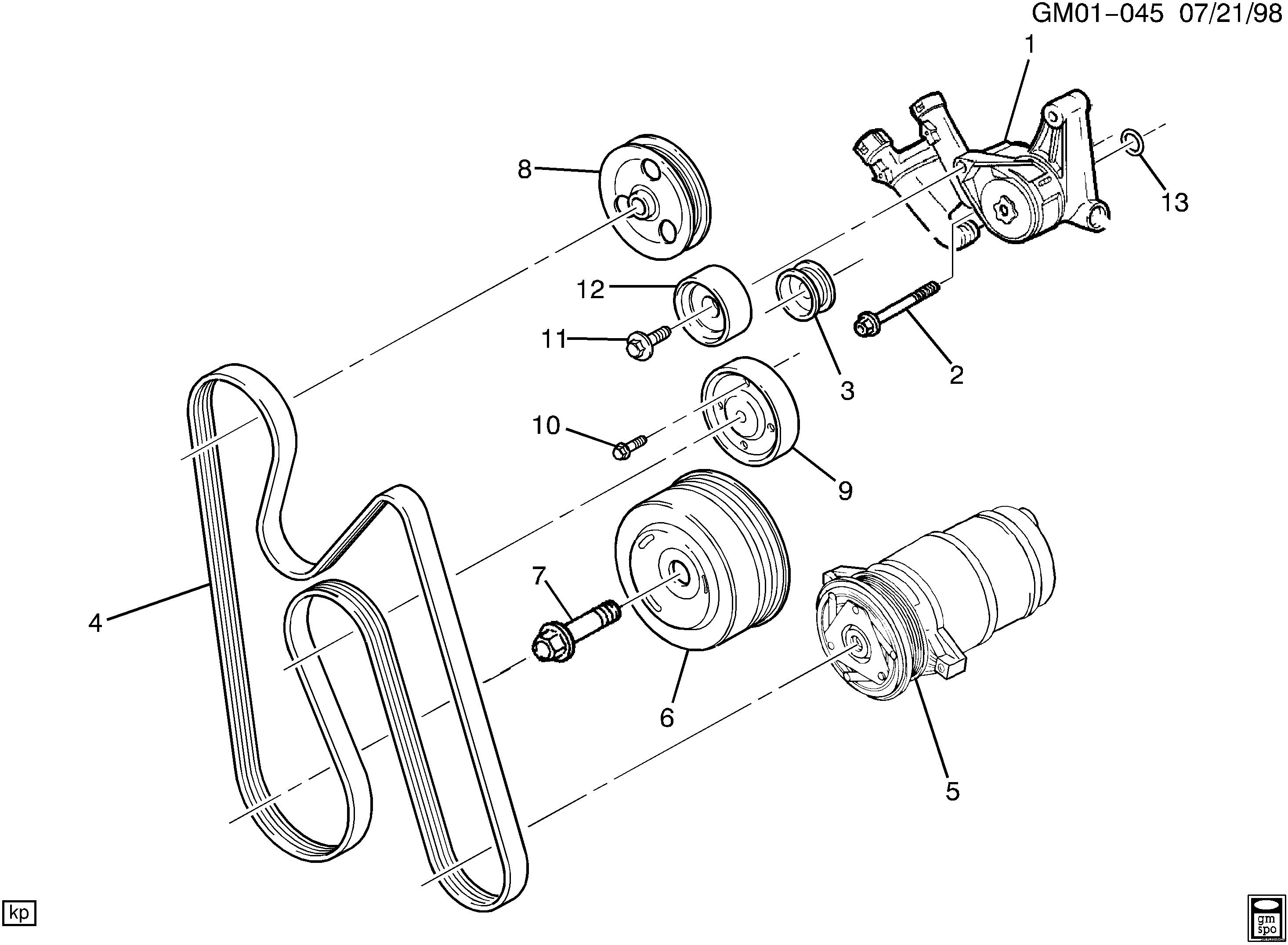 Oldsmobile 24506756 - Направляющий ролик, поликлиновый ремень parts5.com