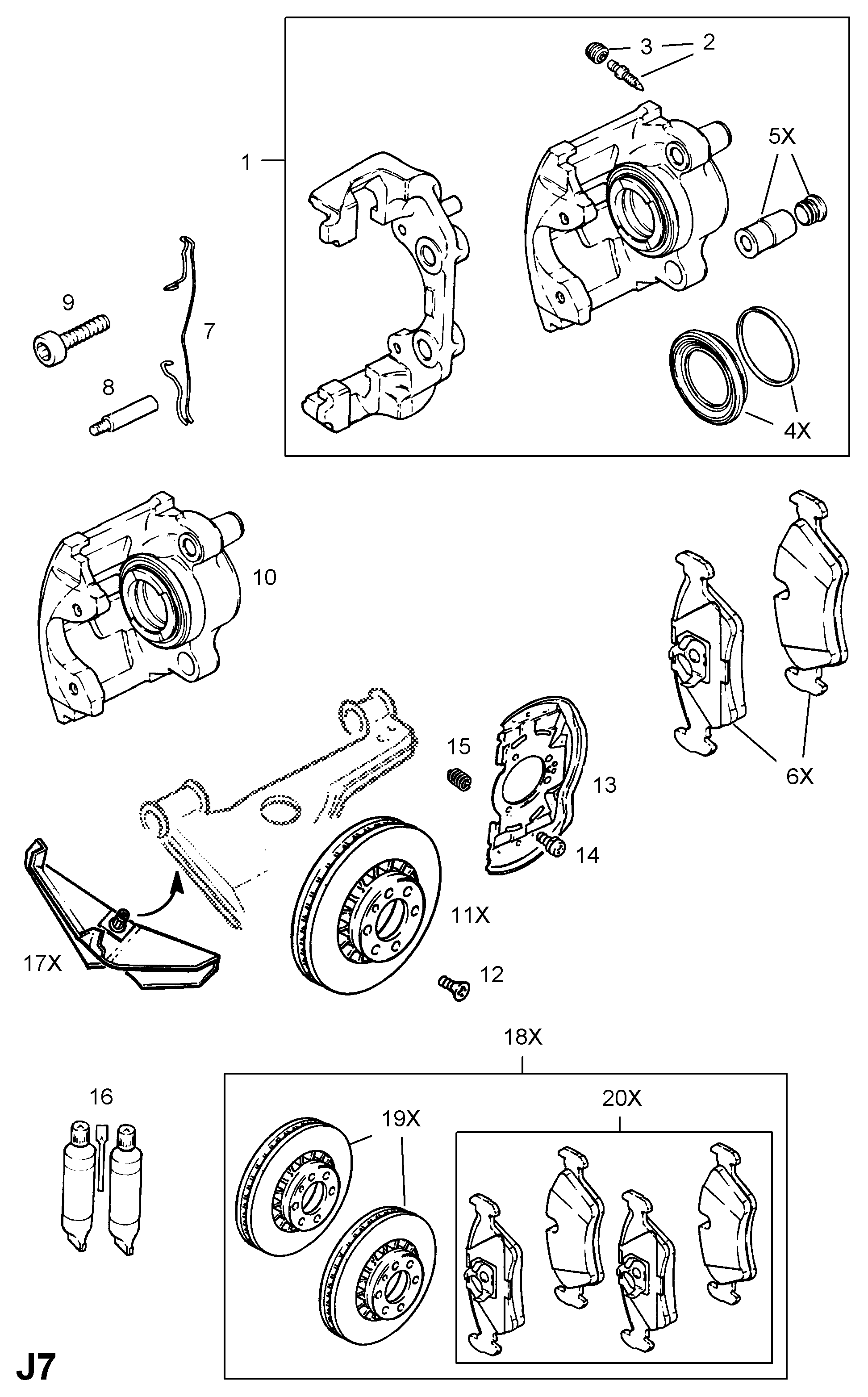 SAAB 1605036 - Тормозные колодки, дисковые, комплект parts5.com