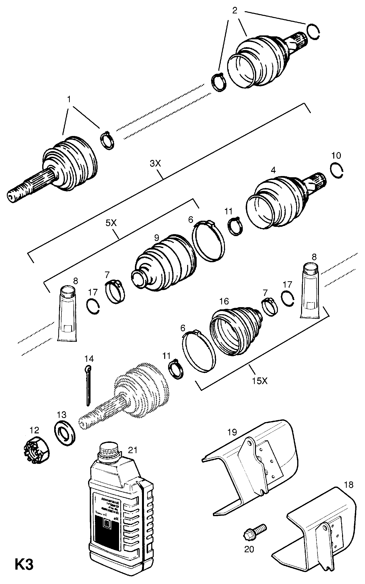 Vauxhall 374309 - Пыльник, приводной вал parts5.com