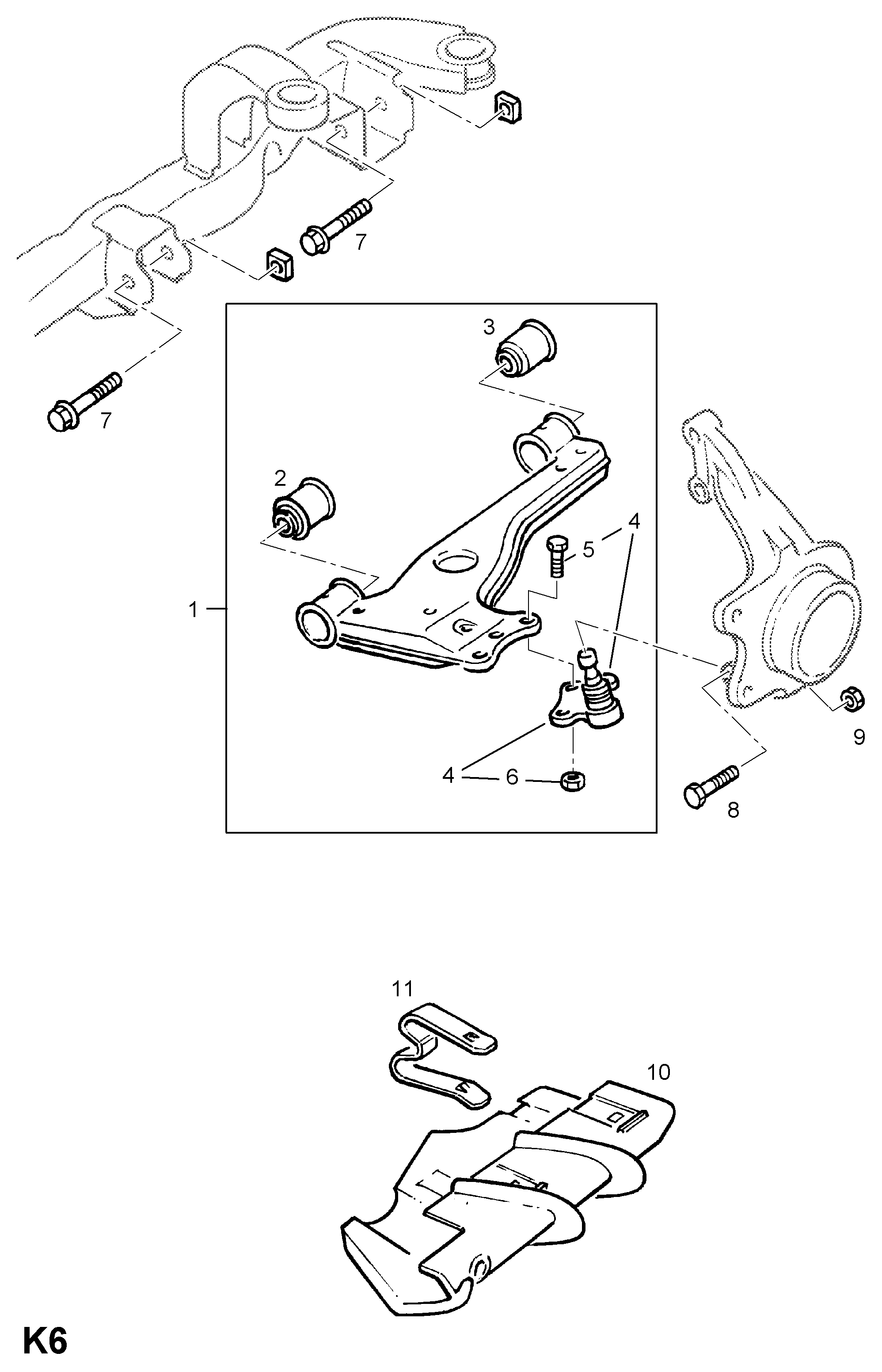 Opel 3 52 357 - Сайлентблок, рычаг подвески колеса parts5.com