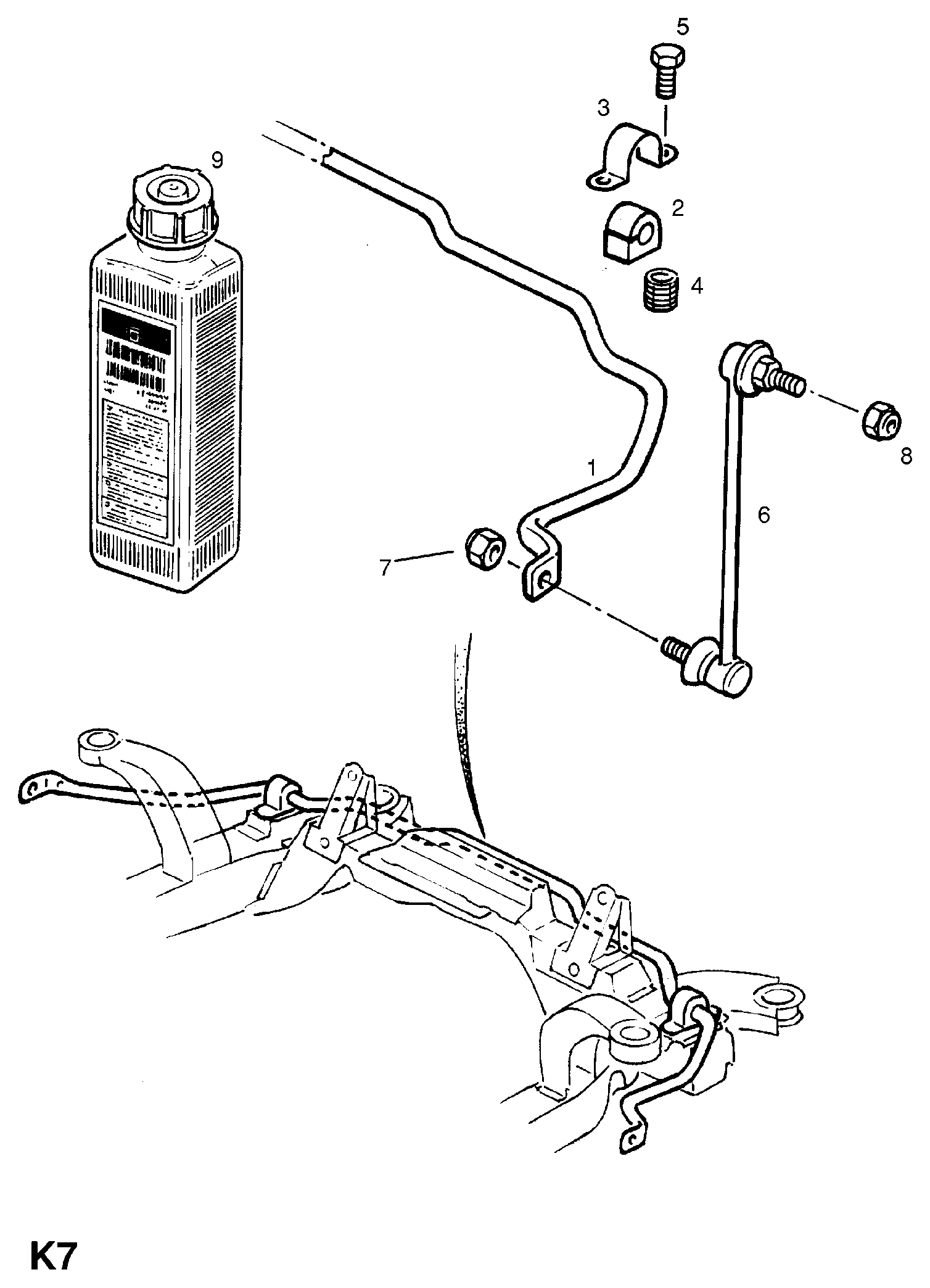 Vauxhall 350130 - Втулка, стабилизатор parts5.com