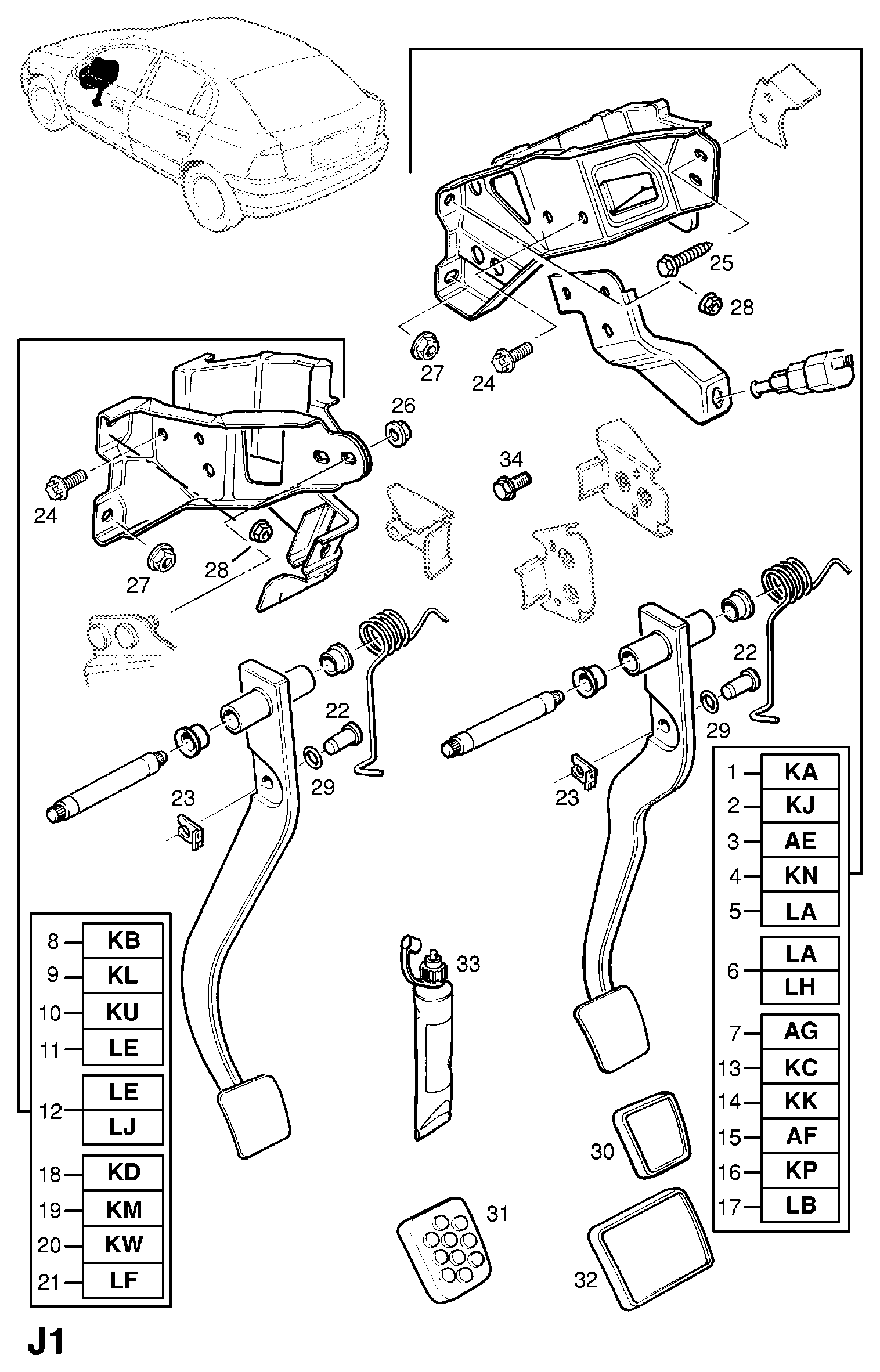 Opel 2319533 - Top Strut Mounting parts5.com