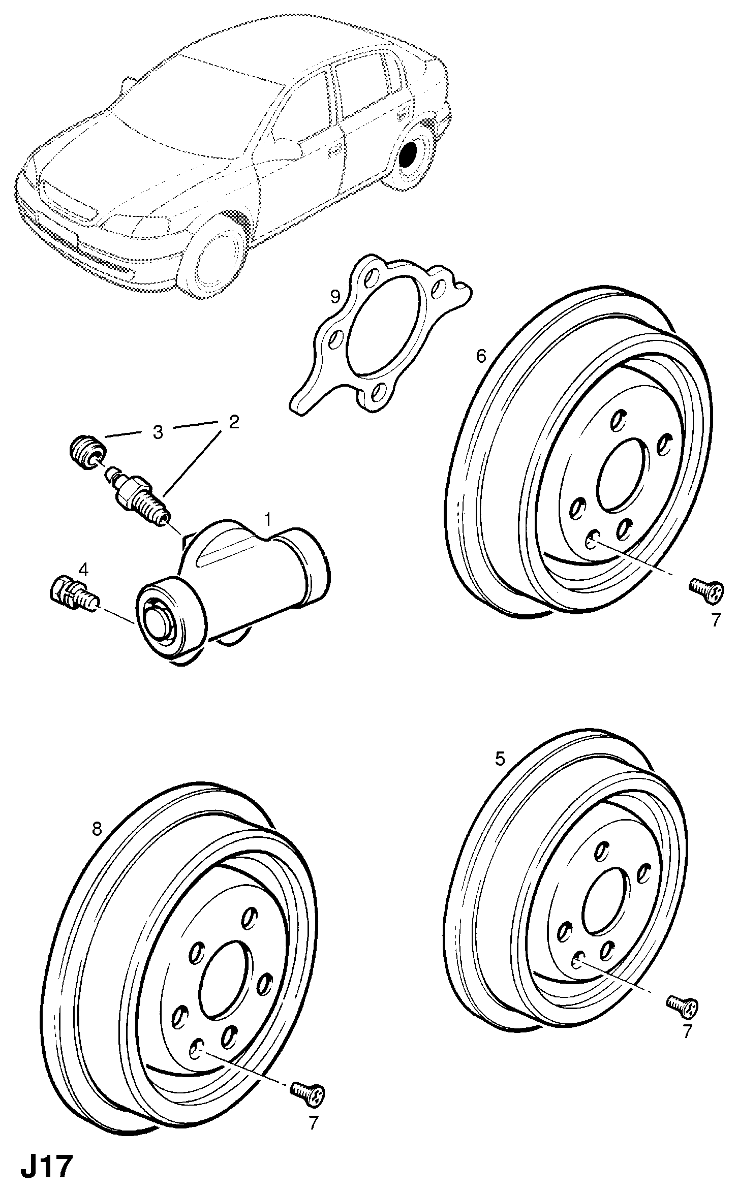 Vauxhall 550153 - Колесный тормозной цилиндр parts5.com