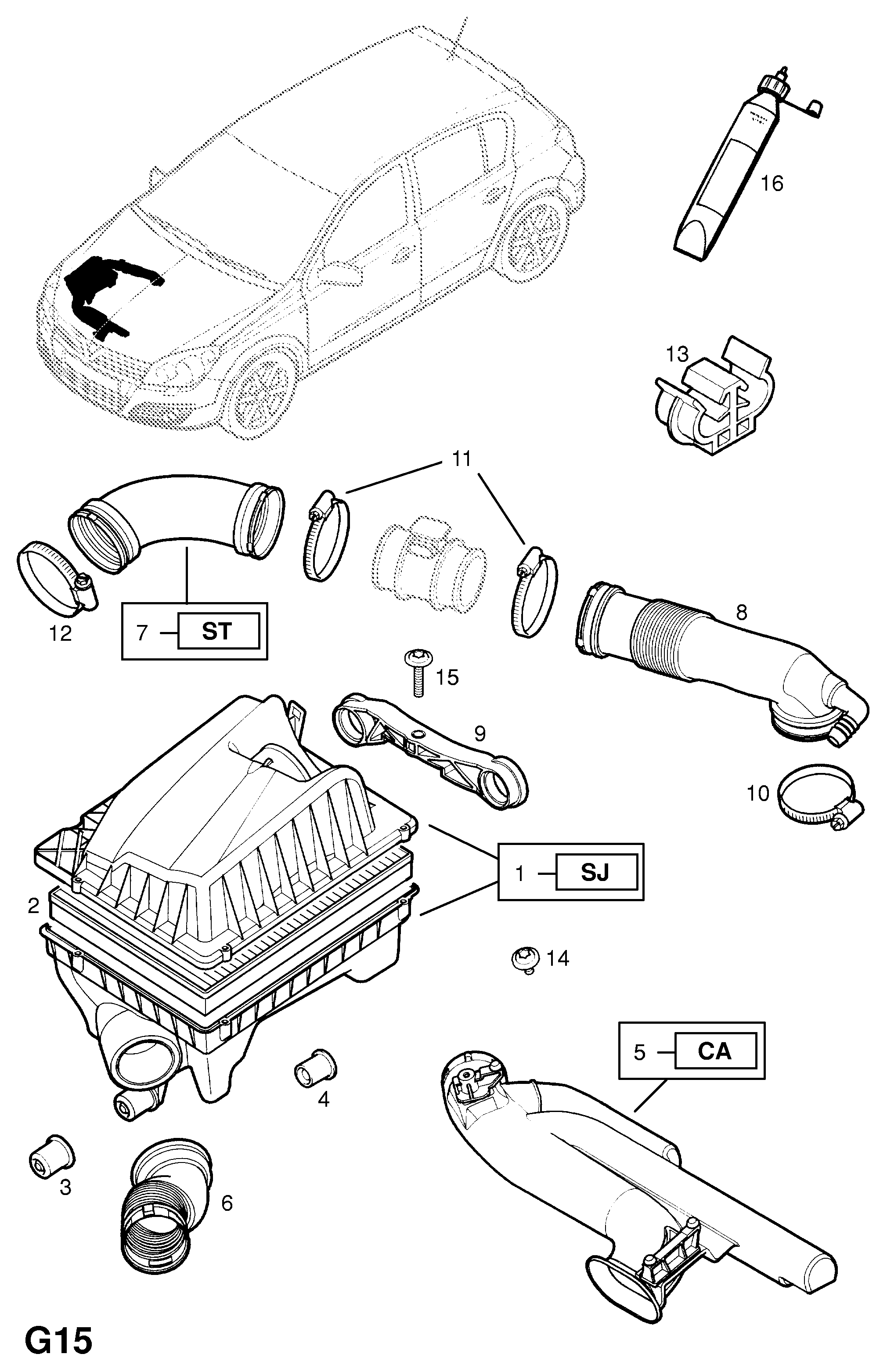 Opel 835622 - Воздушный фильтр parts5.com