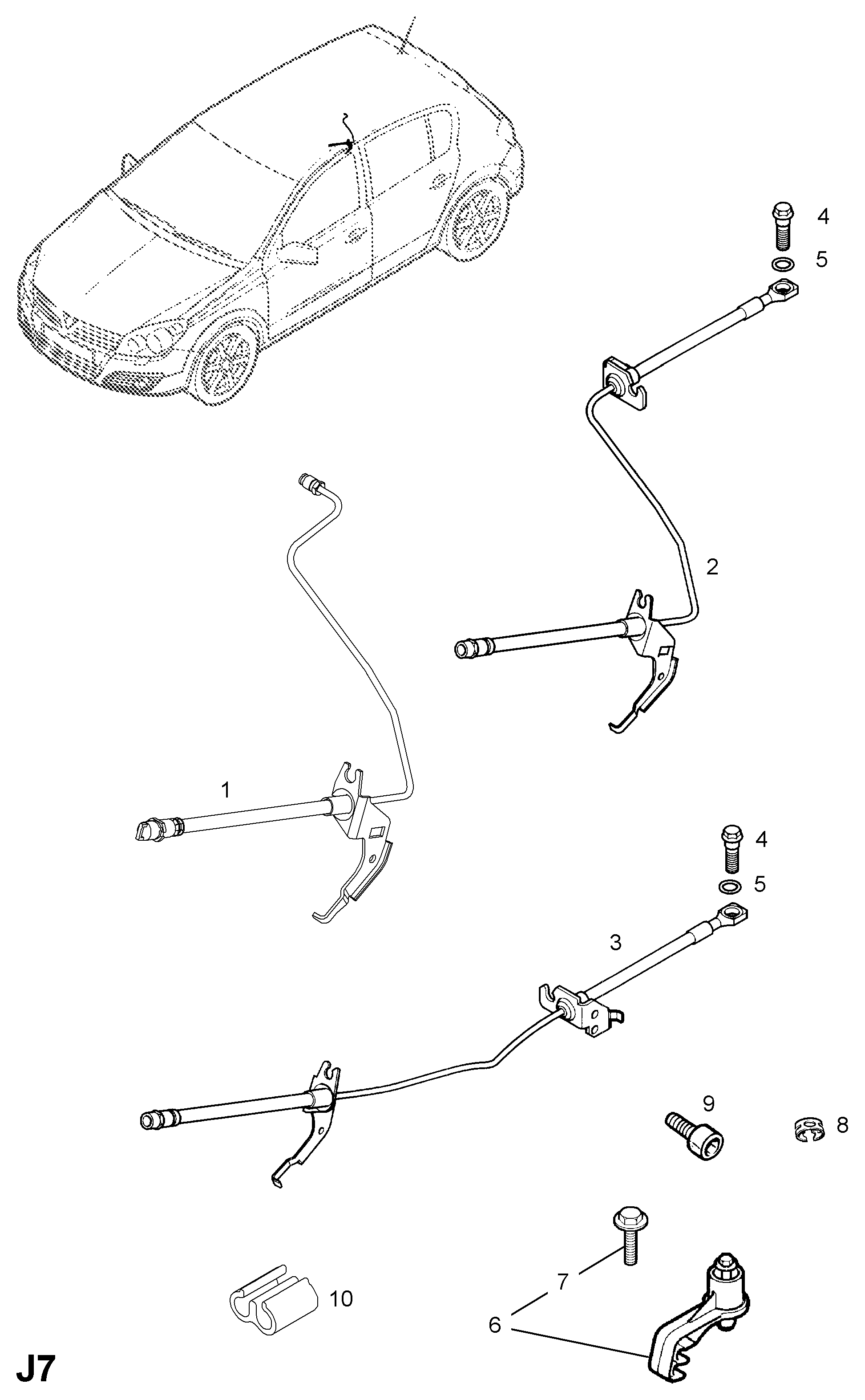 Chevrolet 55 62 247 - Тормозной шланг parts5.com