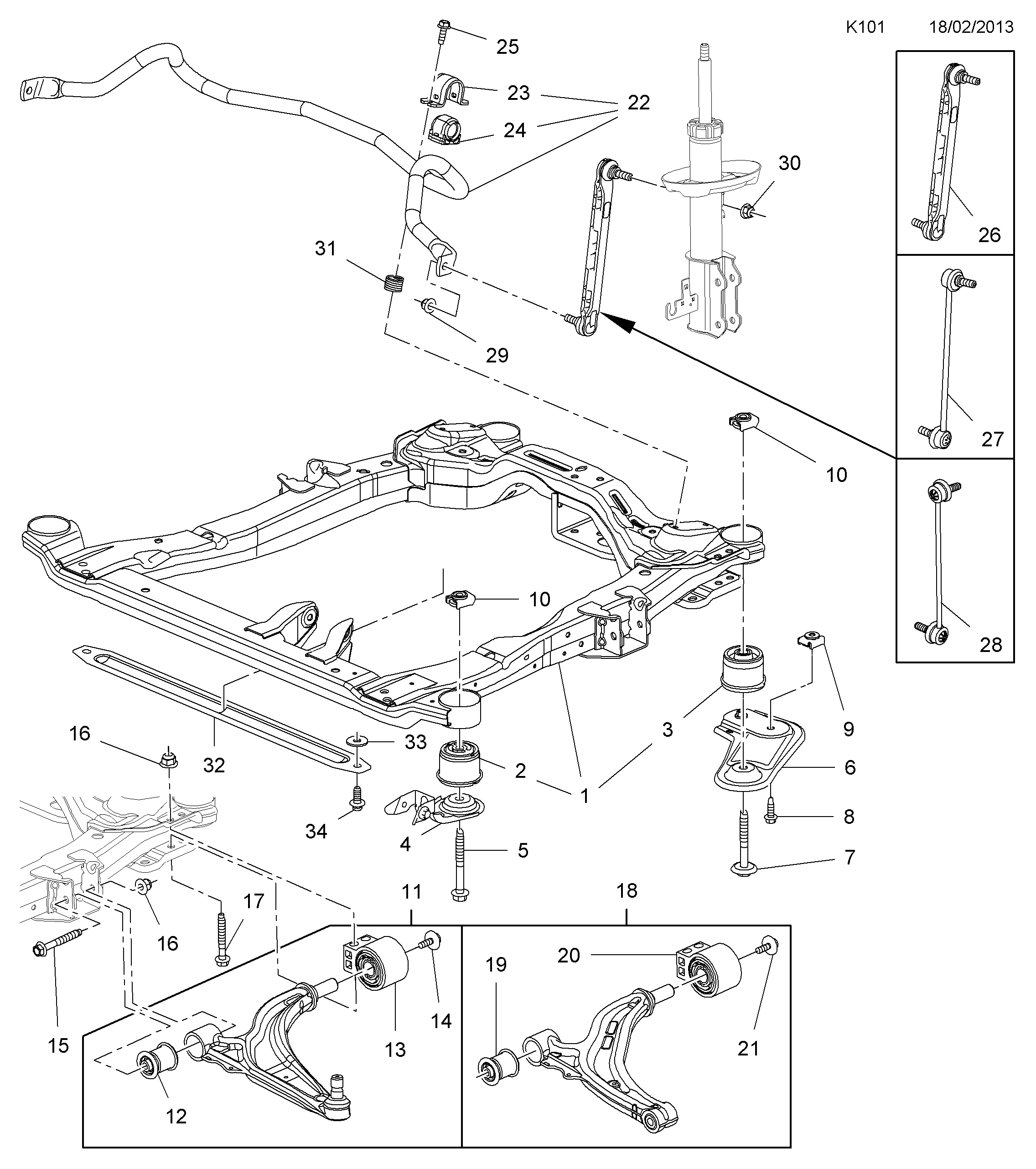 Chevrolet 3 52 508 - Сайлентблок, рычаг подвески колеса parts5.com