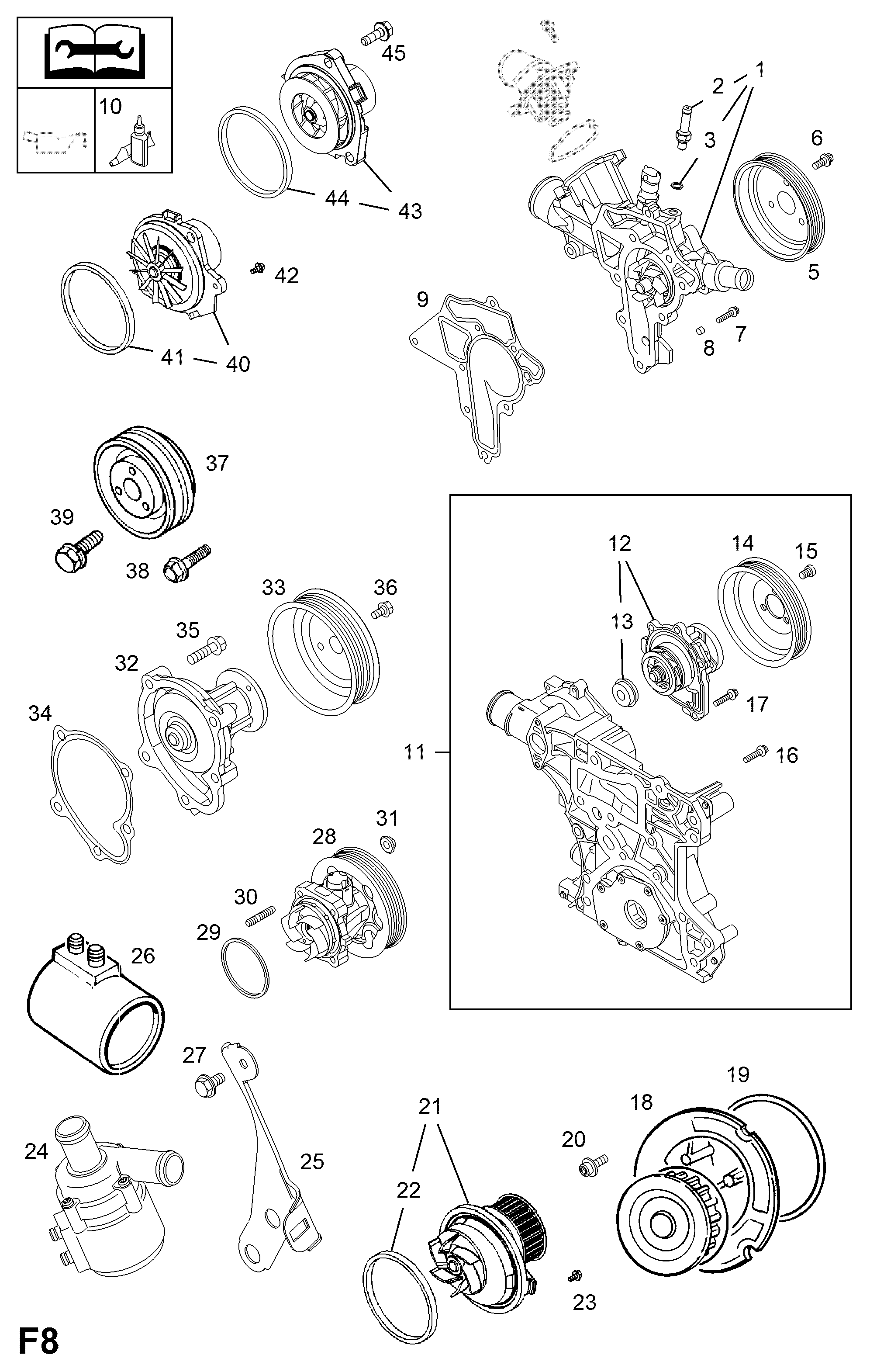 Opel 13 34 143 - Водяной насос parts5.com