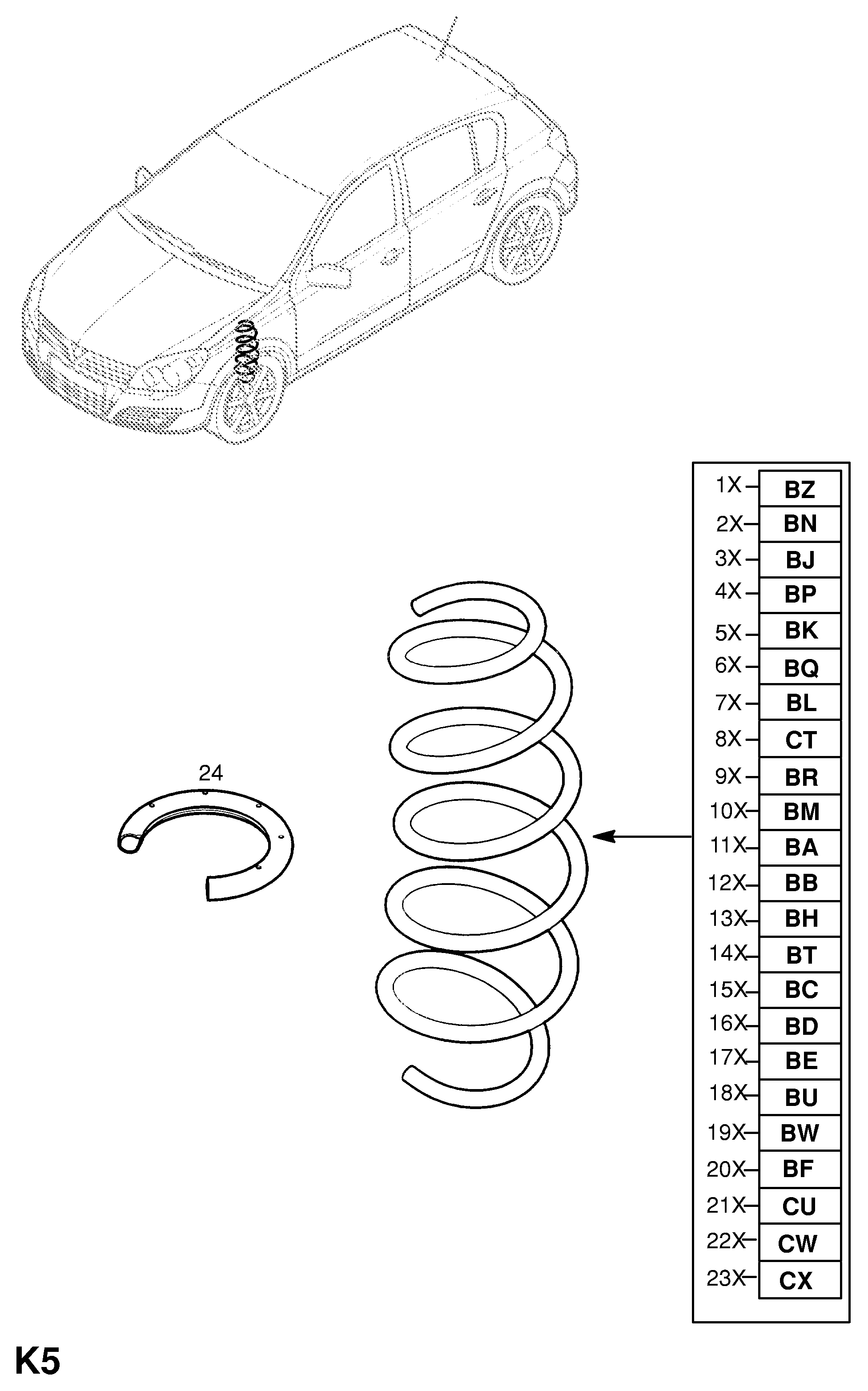 Opel 312 302 - Пружина ходовой части parts5.com