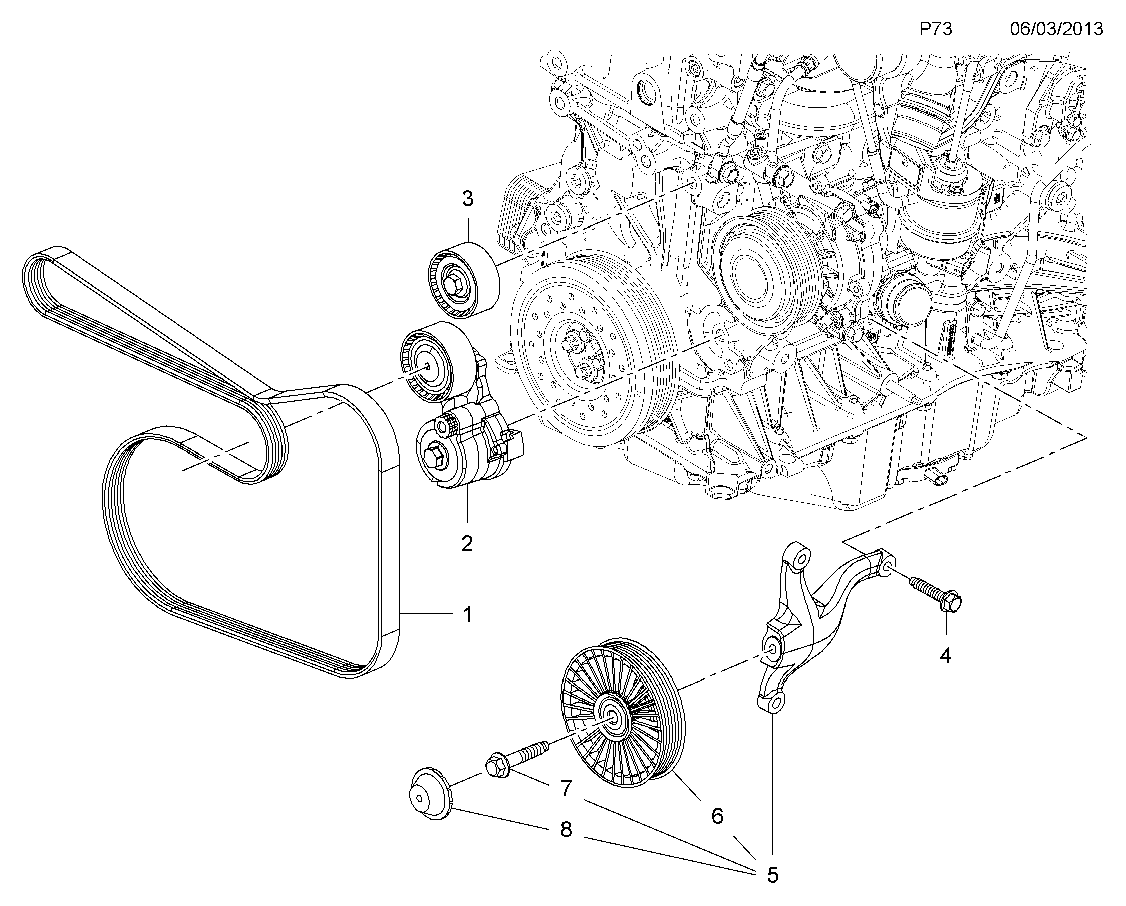 Vauxhall 636289 - Натяжитель, поликлиновый ремень parts5.com