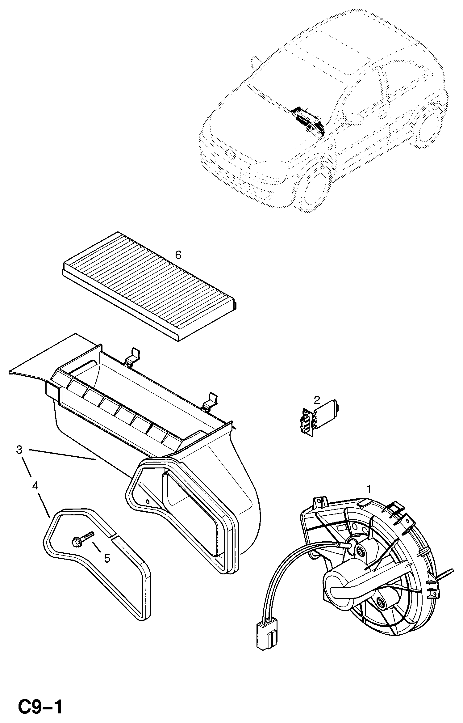 Opel 1808554 - Фильтр воздуха в салоне parts5.com