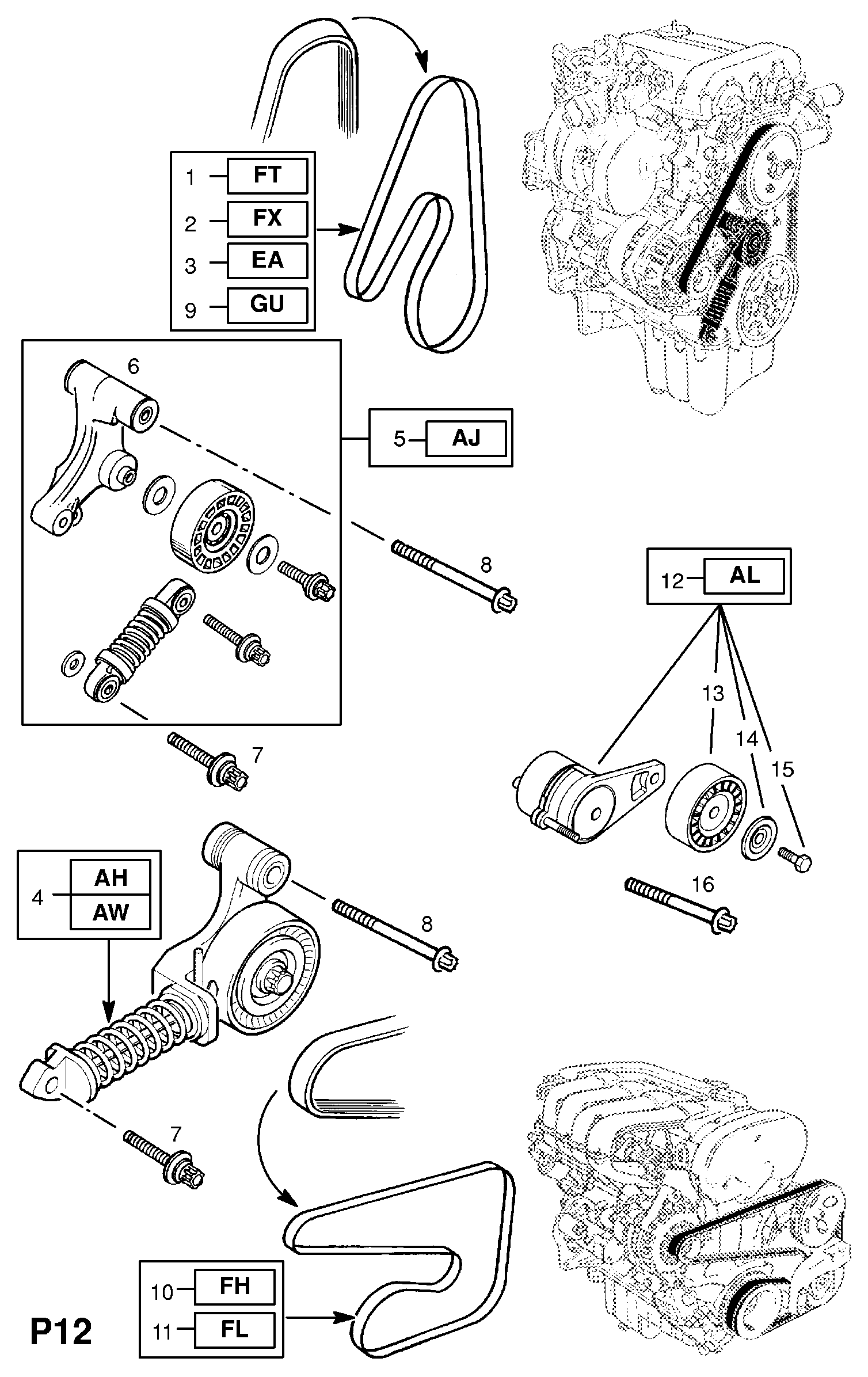 Vauxhall 1340642 - Поликлиновой ремень parts5.com