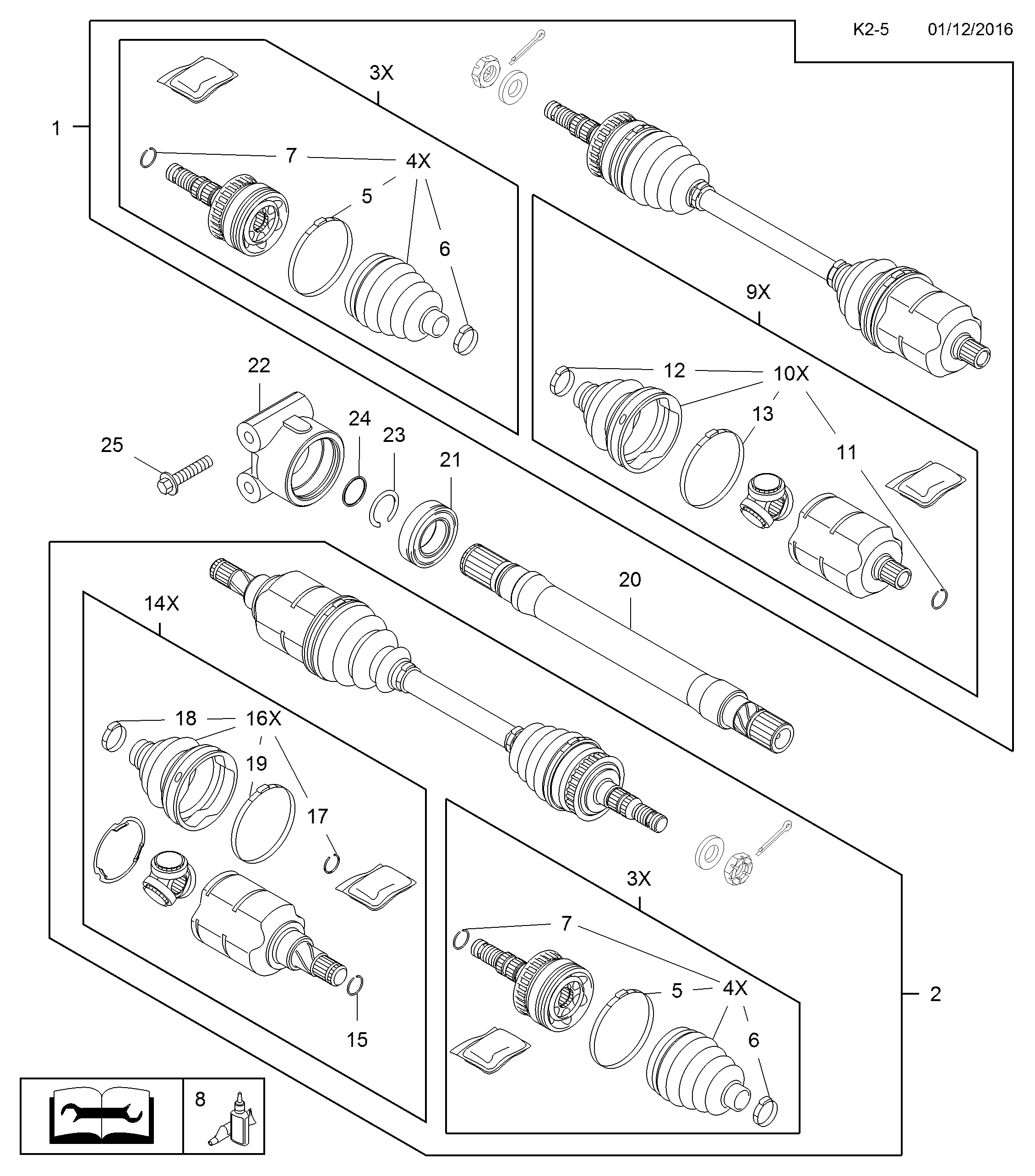 Opel 1603259 - Пыльник, приводной вал parts5.com