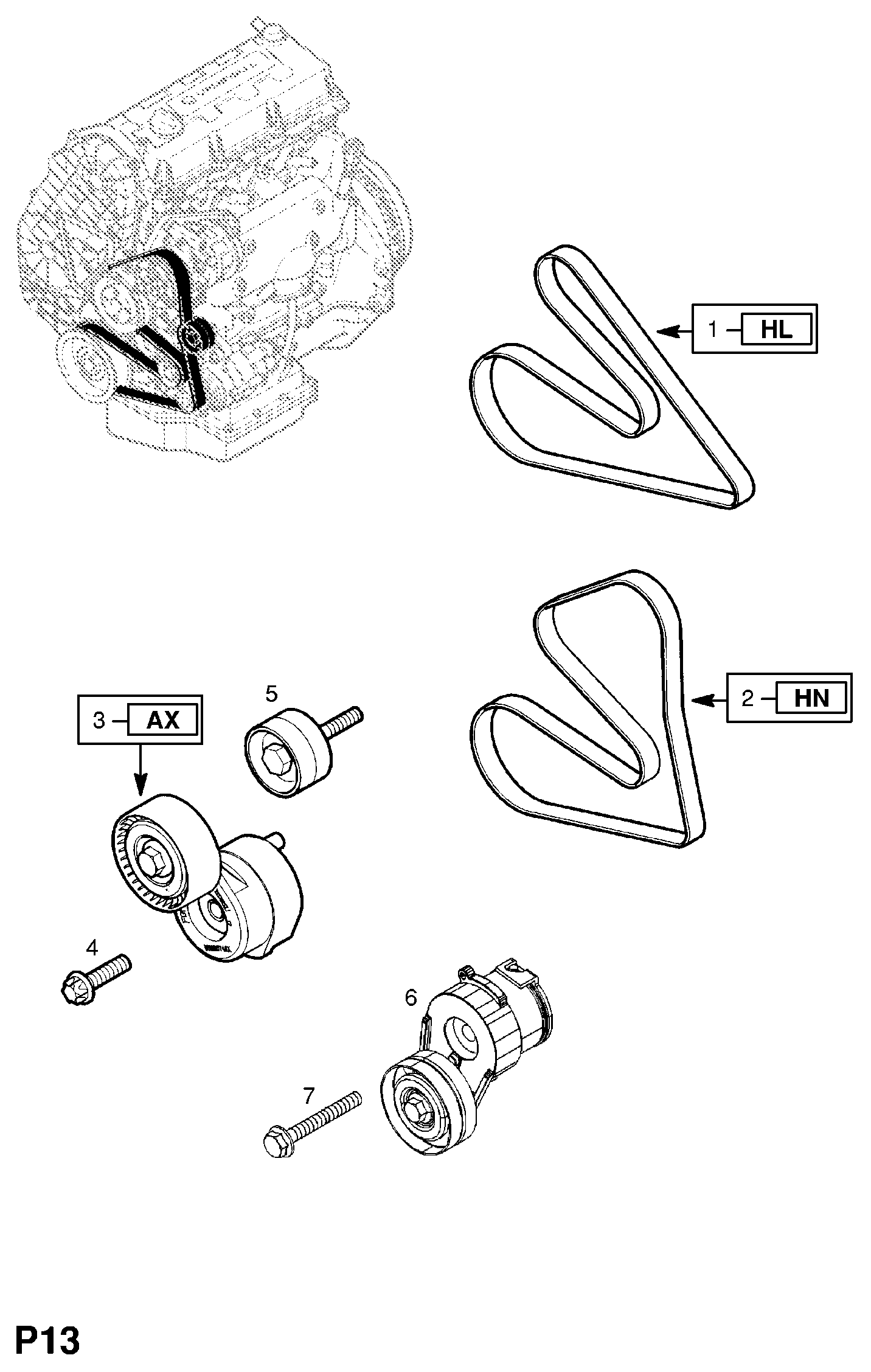 Opel 6340615 - Поликлиновой ремень parts5.com