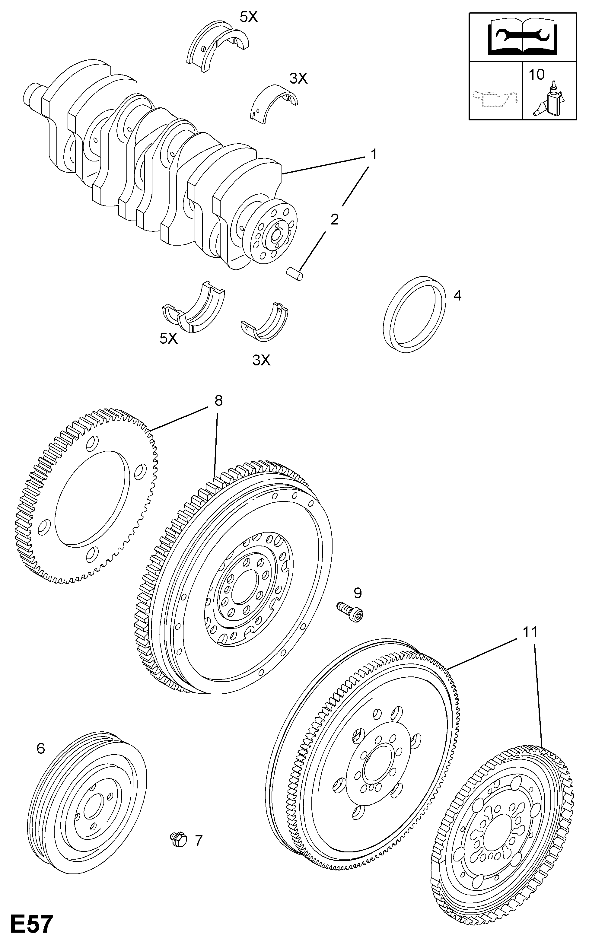 FIAT 5614438 - Шкив коленчатого вала parts5.com