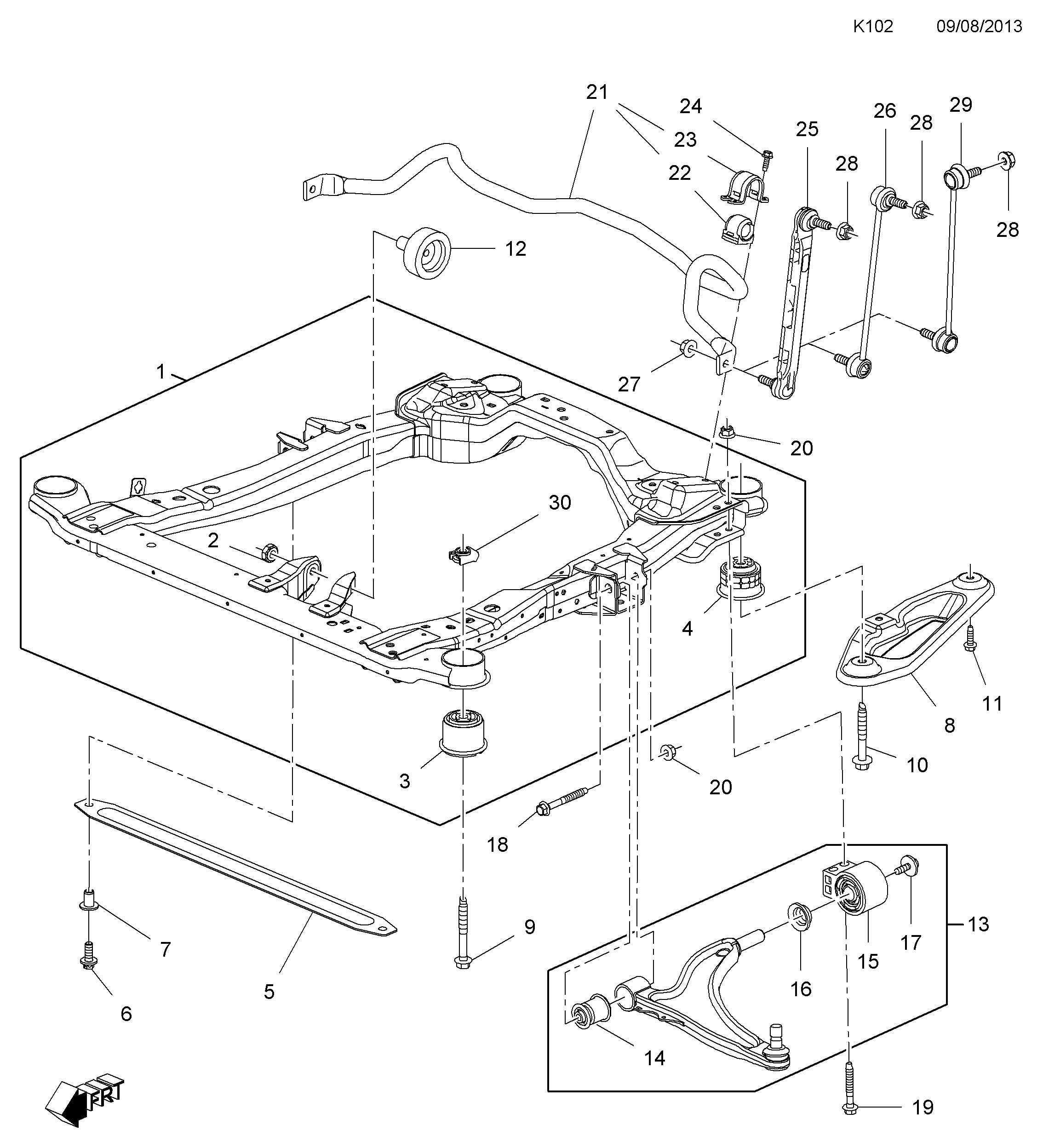 Chevrolet 350618 - Тяга / стойка, стабилизатор parts5.com