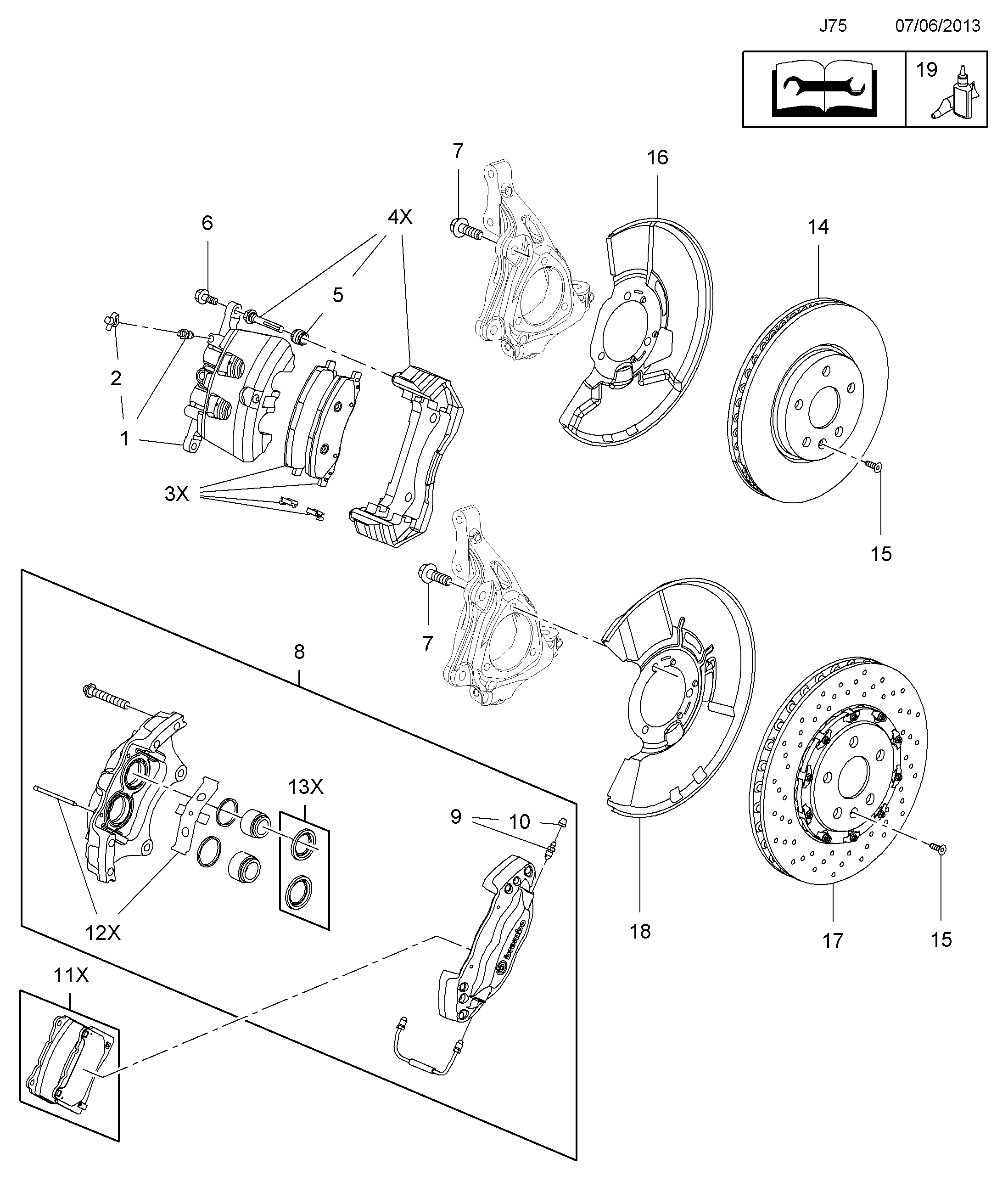 SAAB 16 05 202 - Тормозные колодки, дисковые, комплект parts5.com