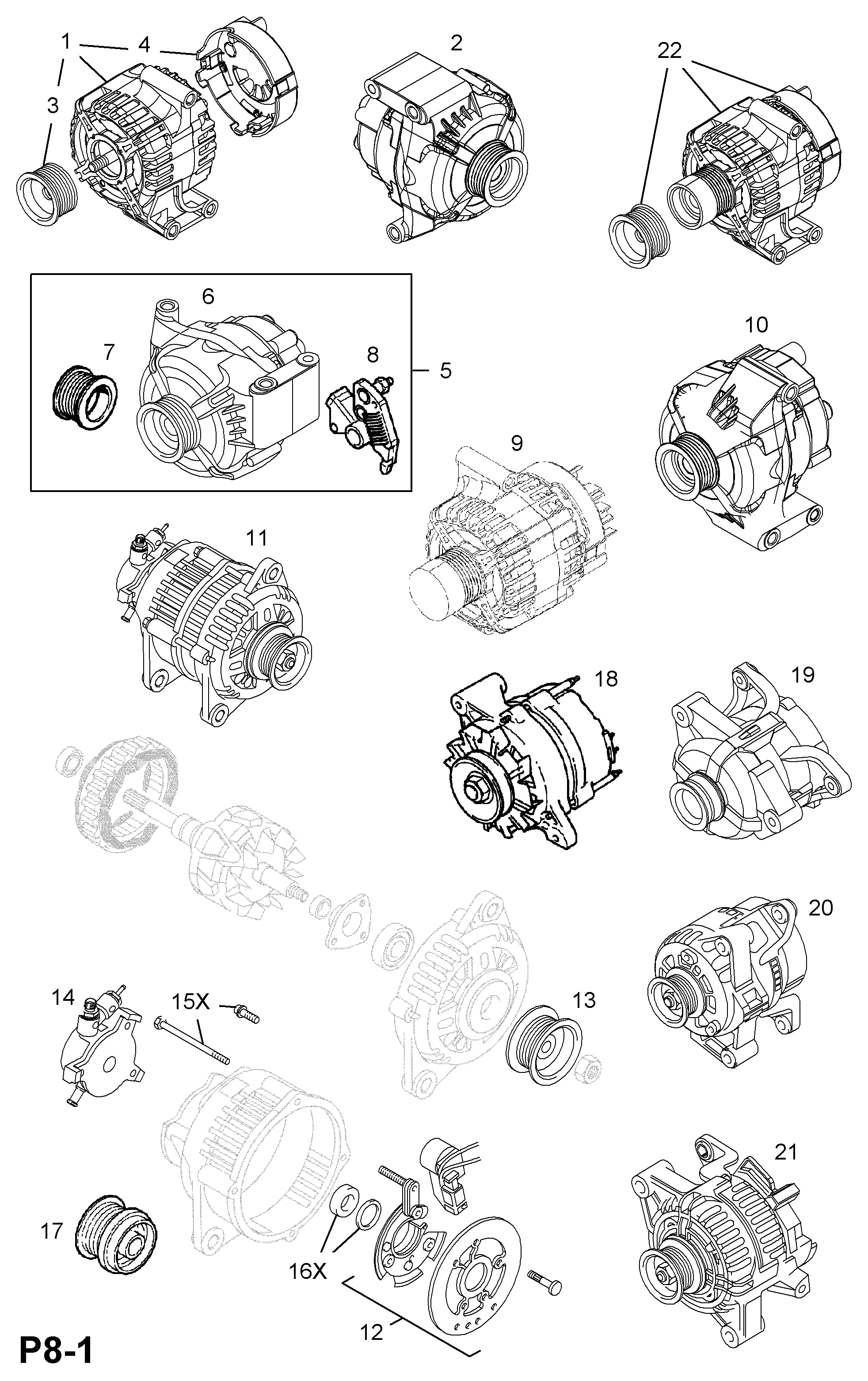 Opel 62 04 213 - Генератор parts5.com