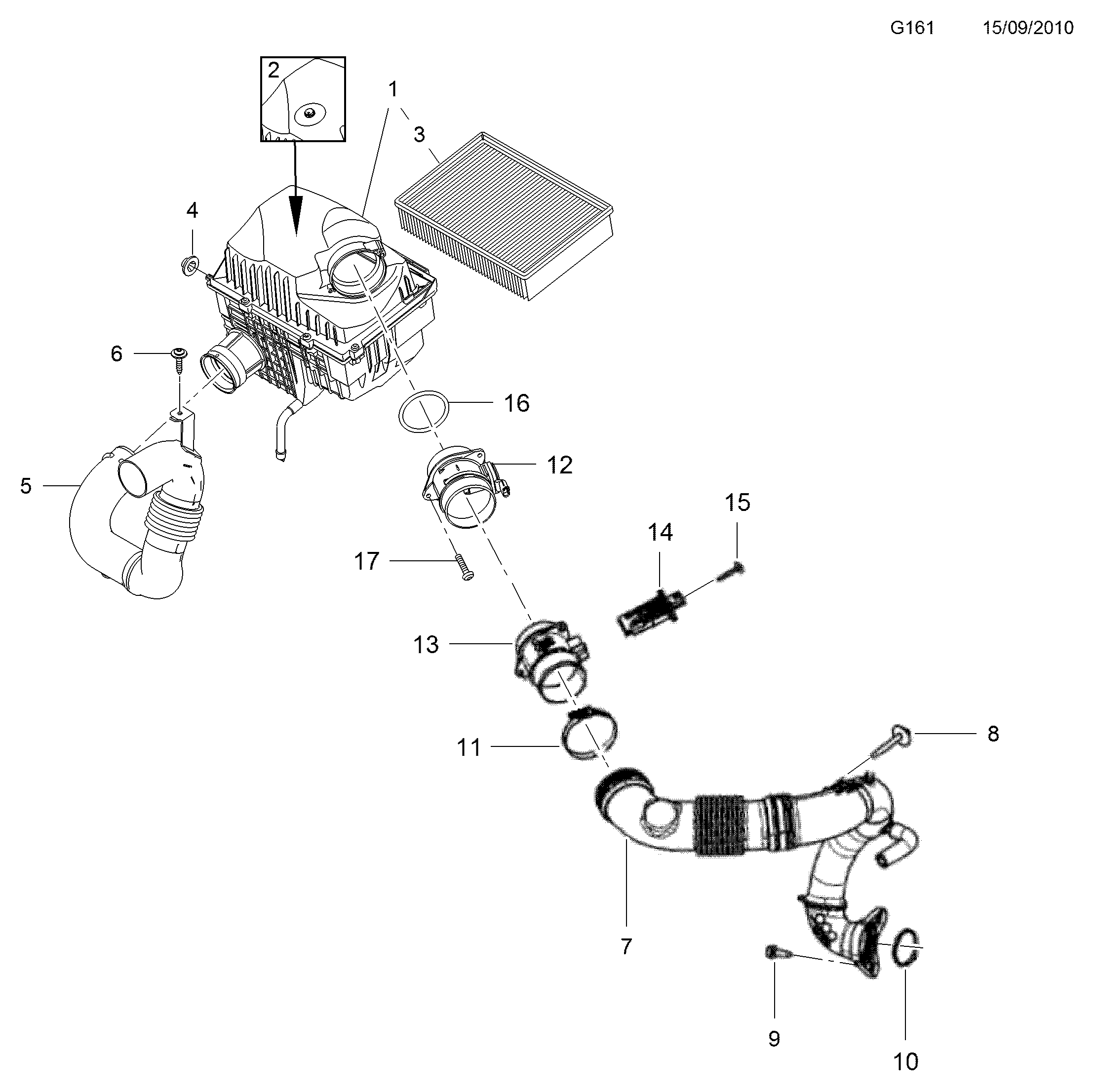 Chevrolet 4422241 - Датчик потока, массы воздуха parts5.com