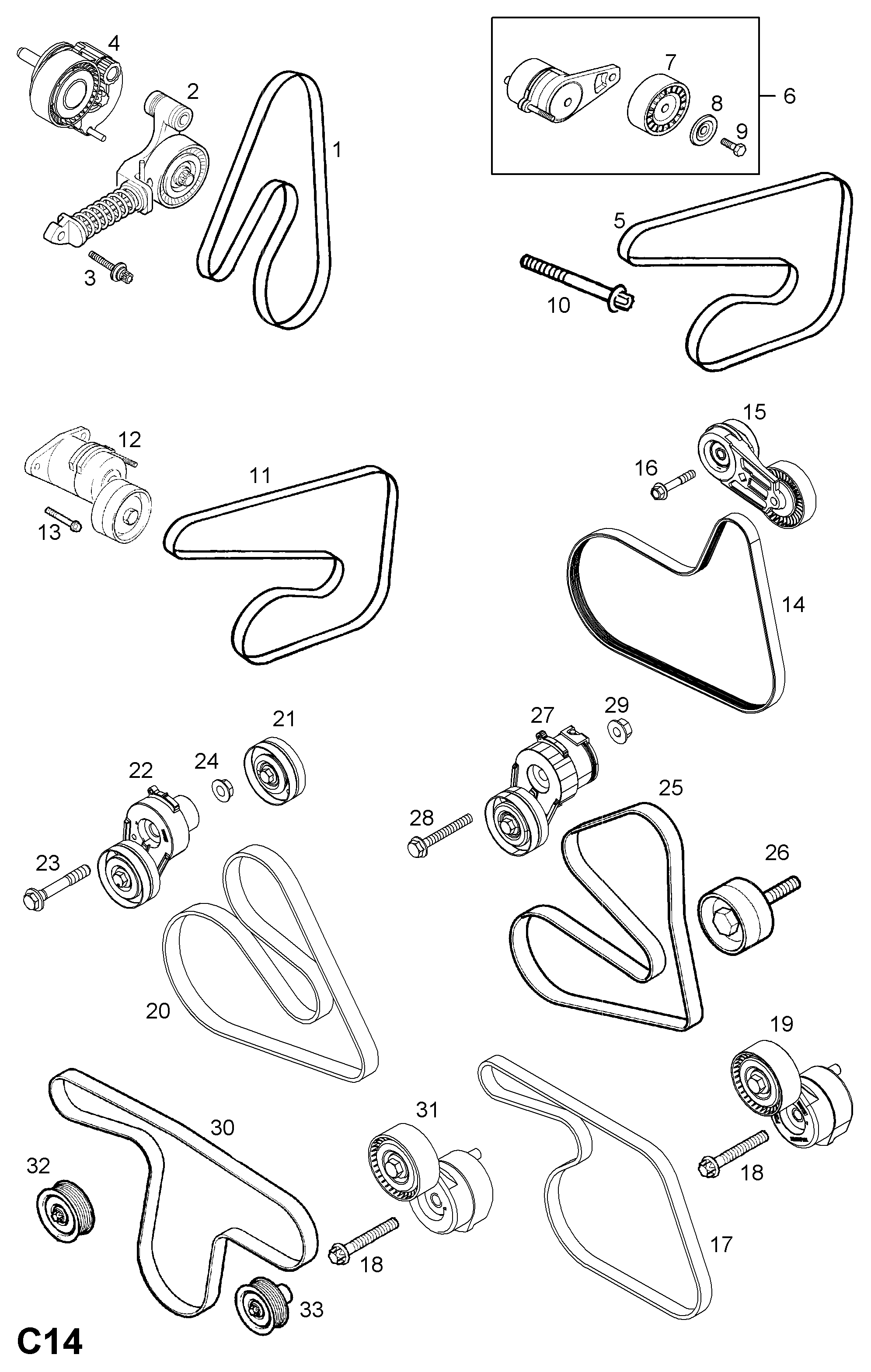 Opel 13 40 671 - Поликлиновой ремень parts5.com