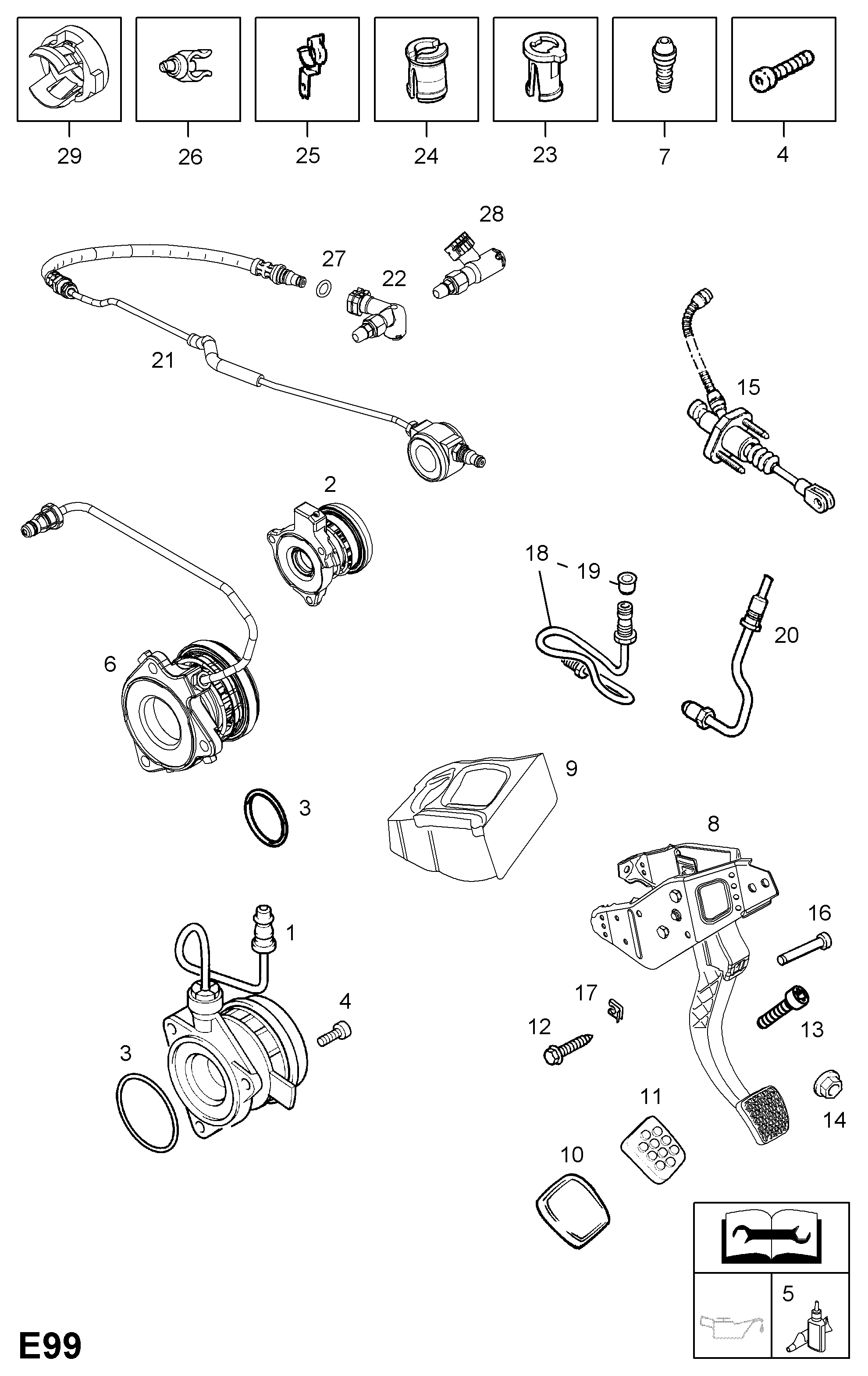 Opel 56 79 335 - Центральный выключатель, система сцепления parts5.com