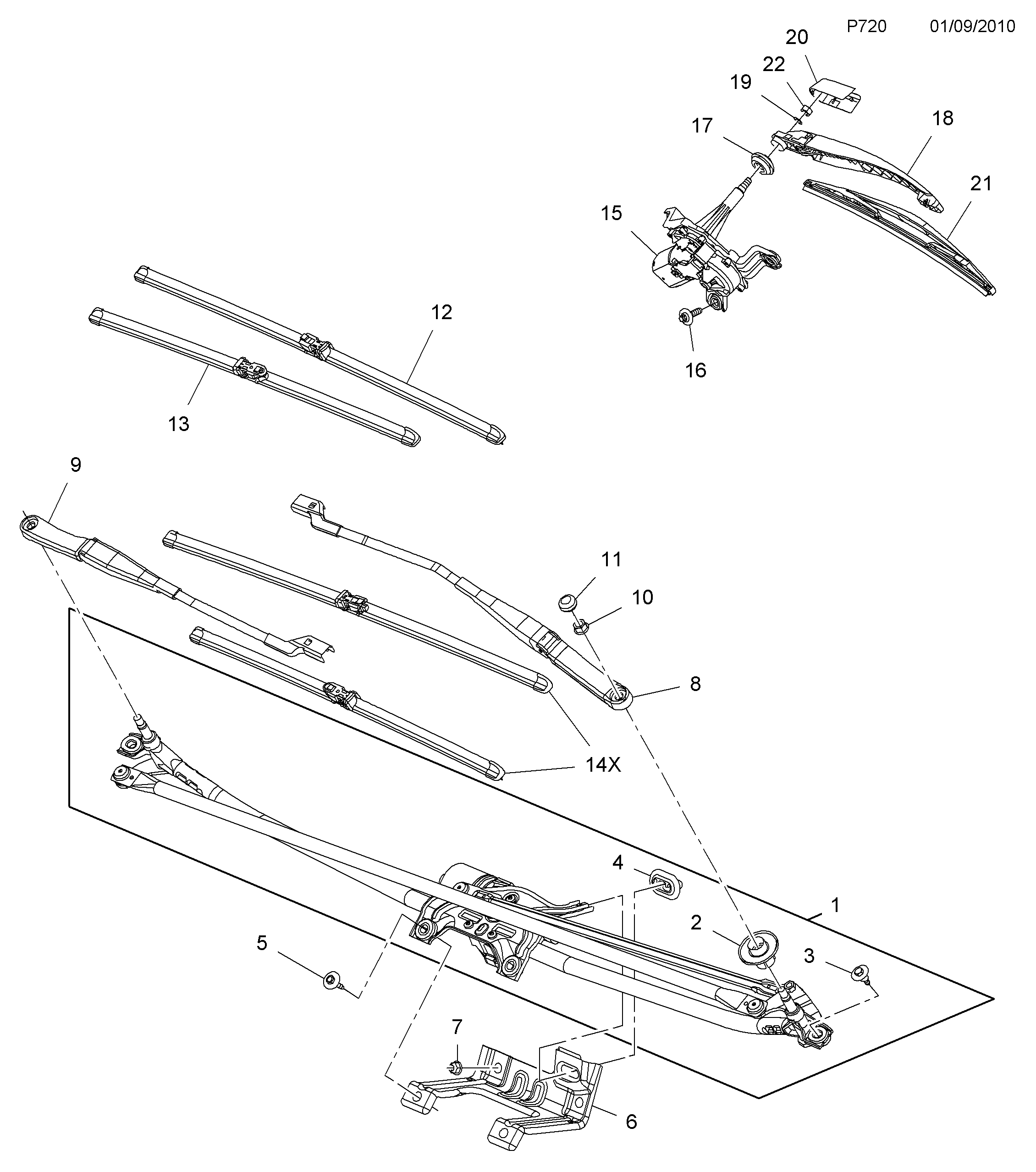 Opel 1272023 - Щетка стеклоочистителя parts5.com