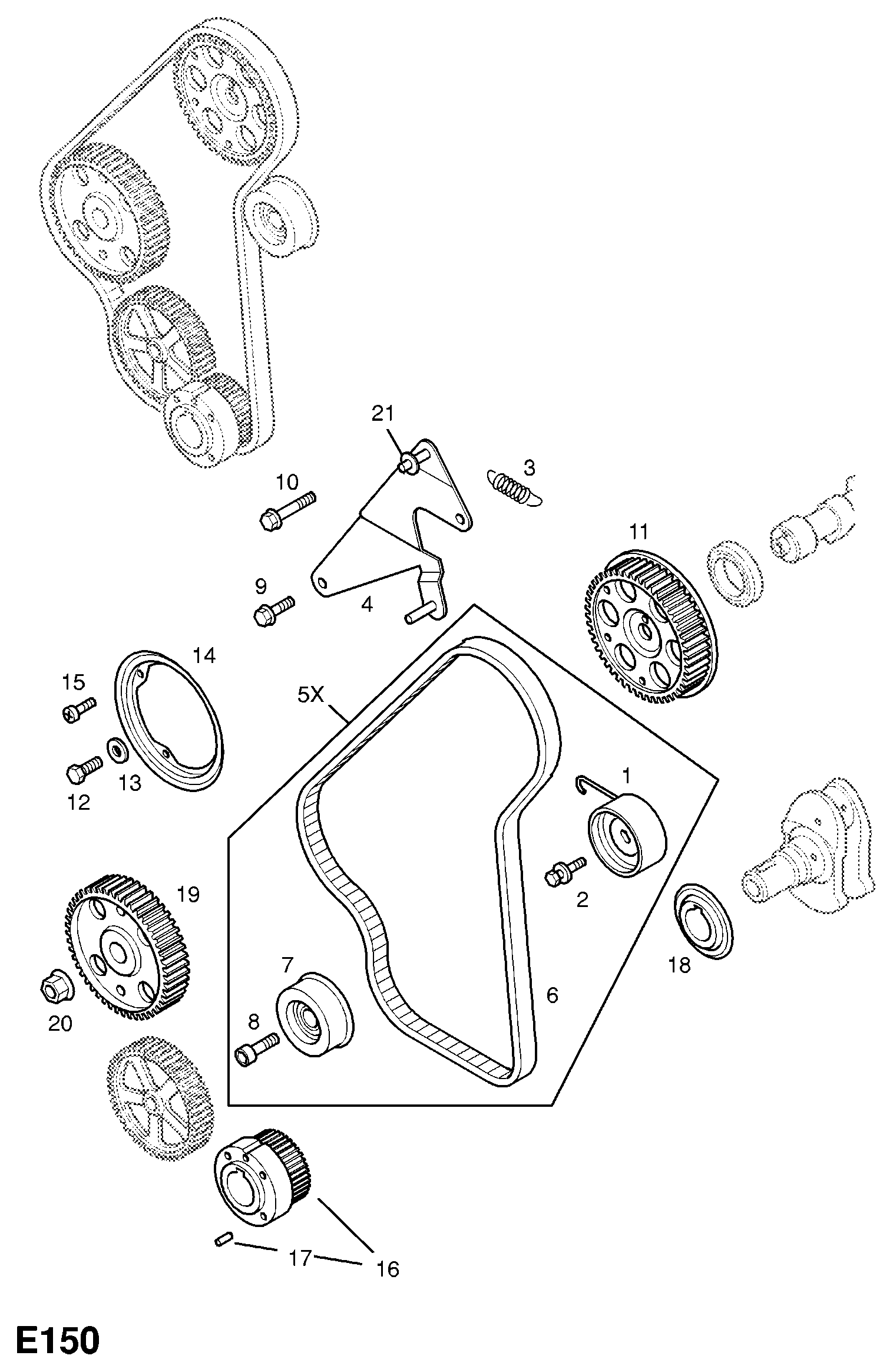 Vauxhall 56 36 724 - Комплект ремня ГРМ parts5.com