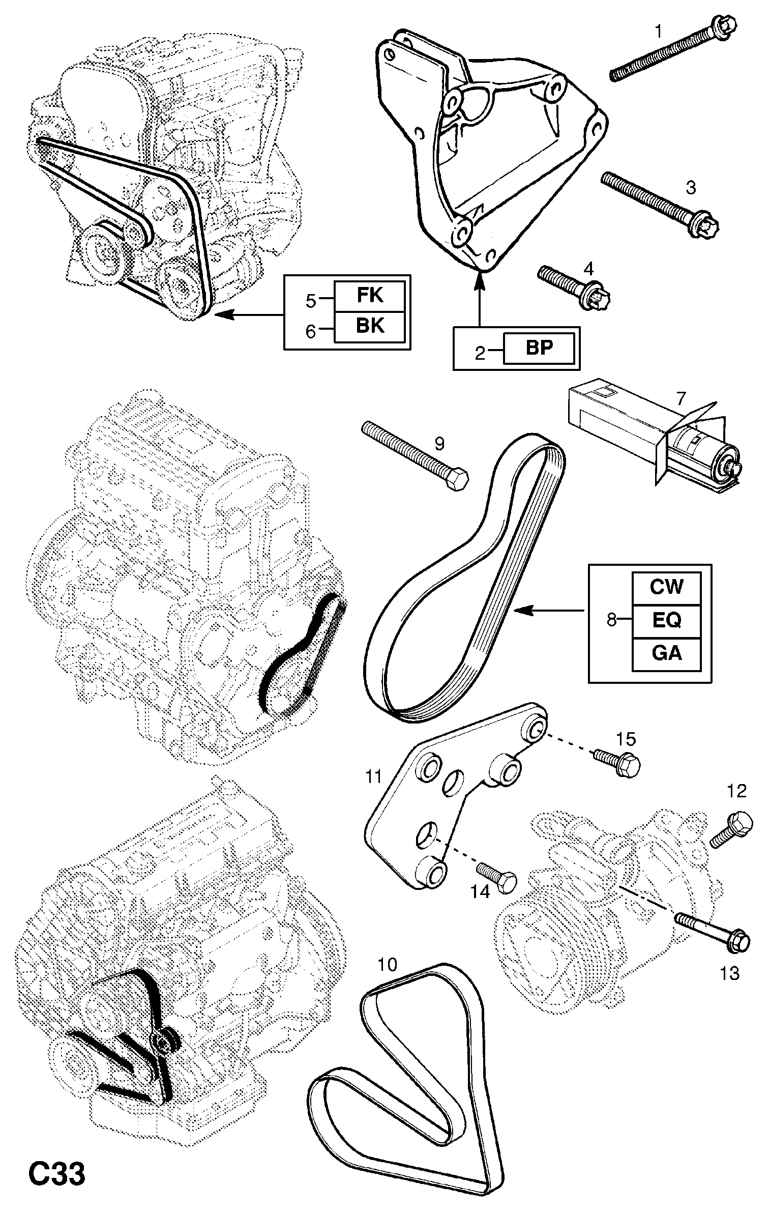 Opel 1340601 - Поликлиновой ремень parts5.com