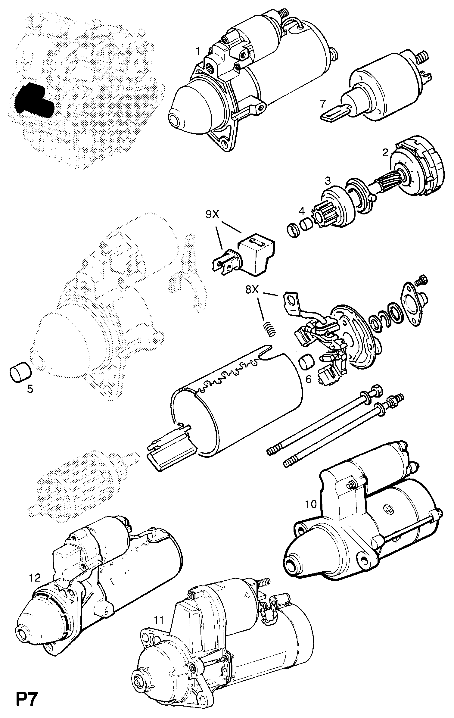 Opel 62 02 043 - Стартер parts5.com