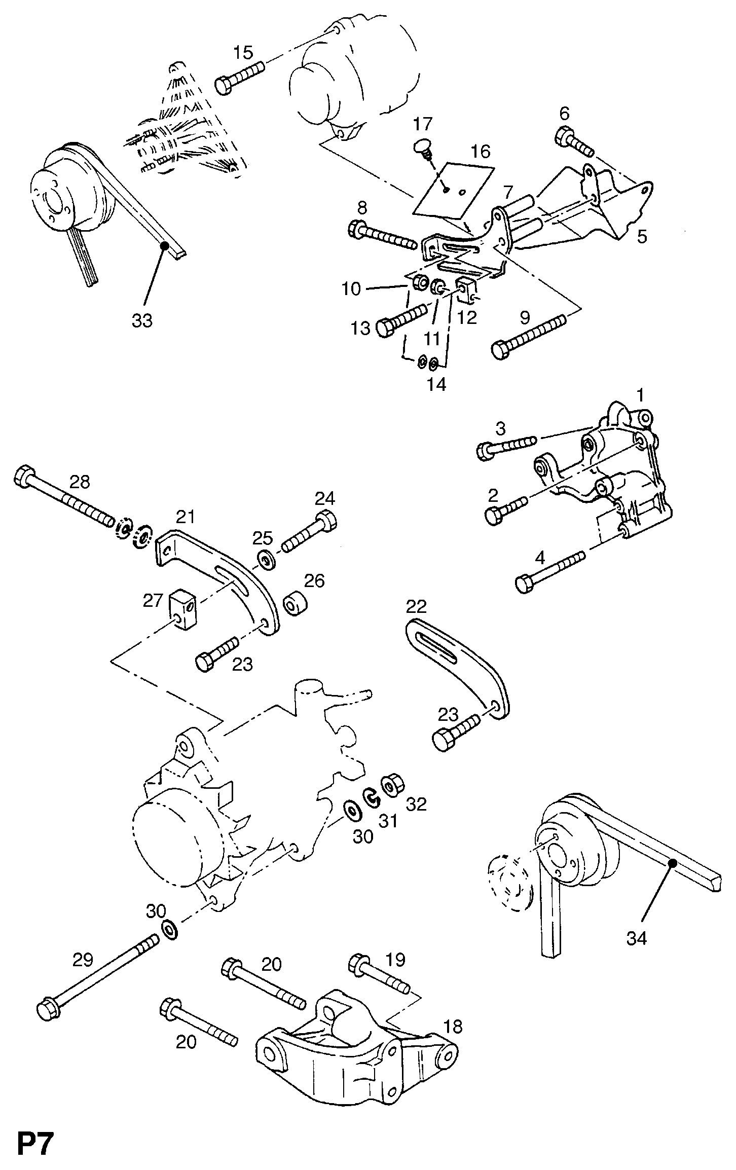 Opel 1340604 - Клиновой ремень, поперечные рёбра parts5.com