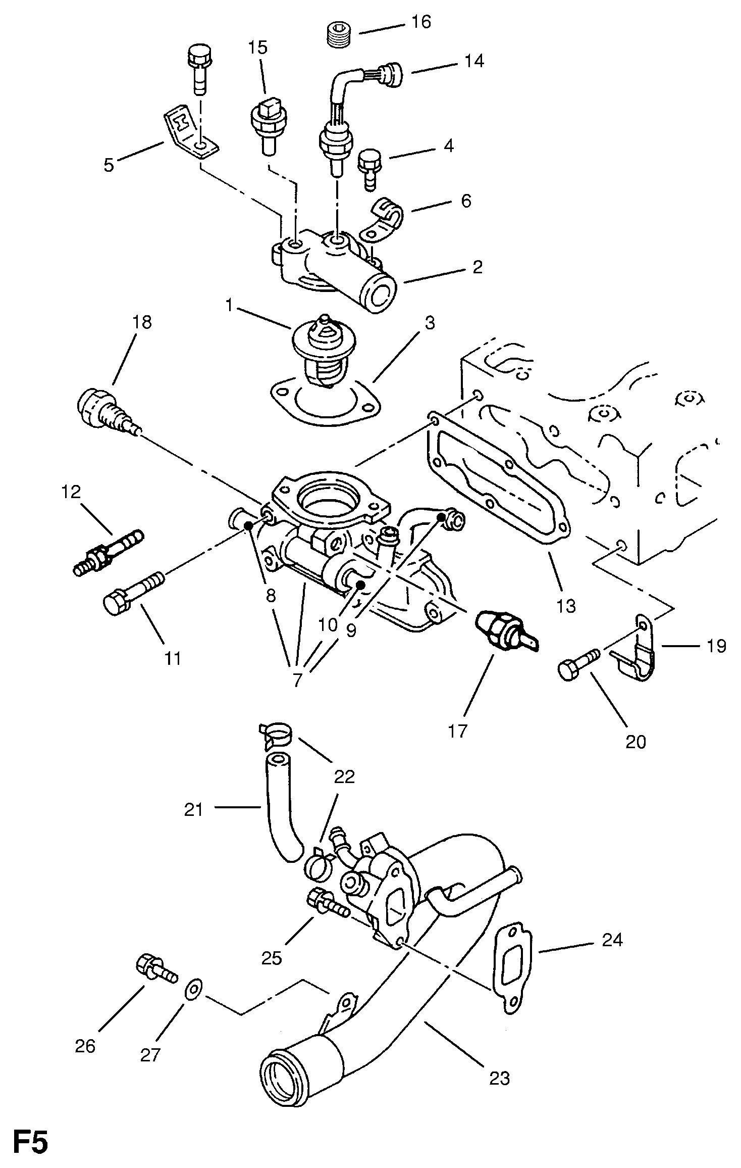 Opel 1338066 - Термостат, охлаждающая жидкость parts5.com