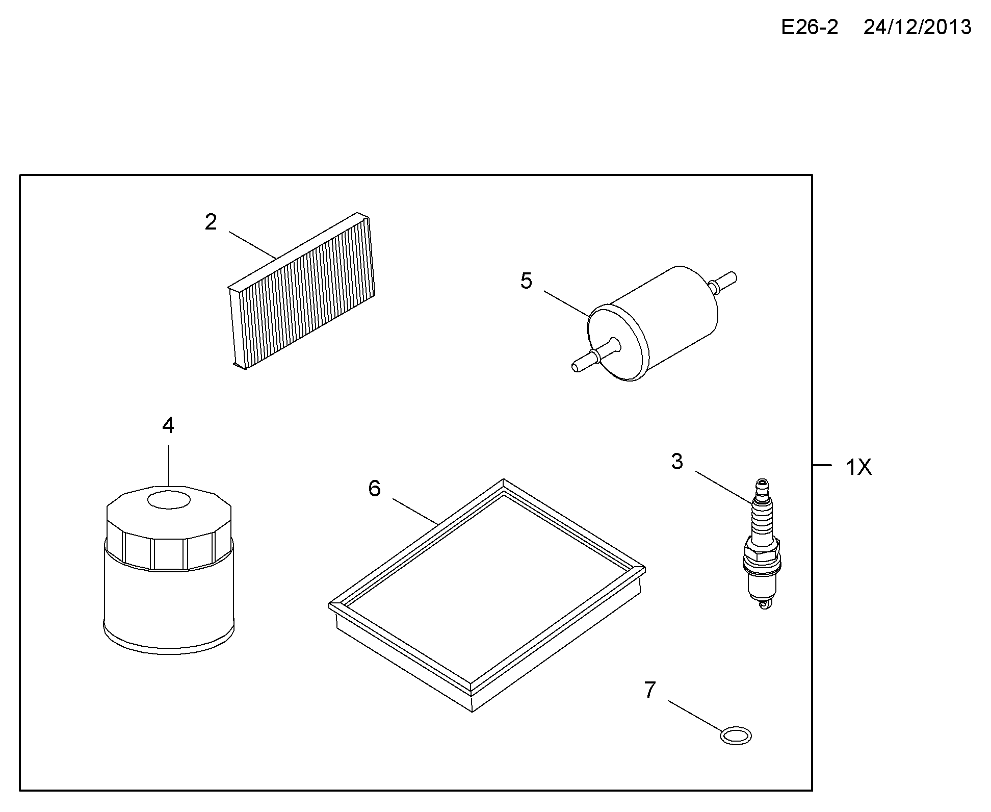 Opel 5834071 - Воздушный фильтр parts5.com