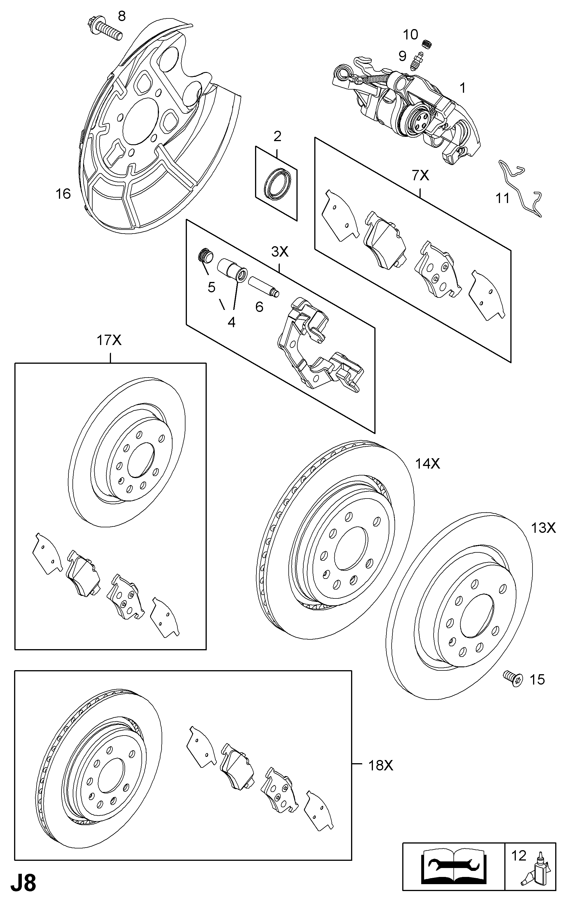 Opel 542092 - Тормозной суппорт parts5.com