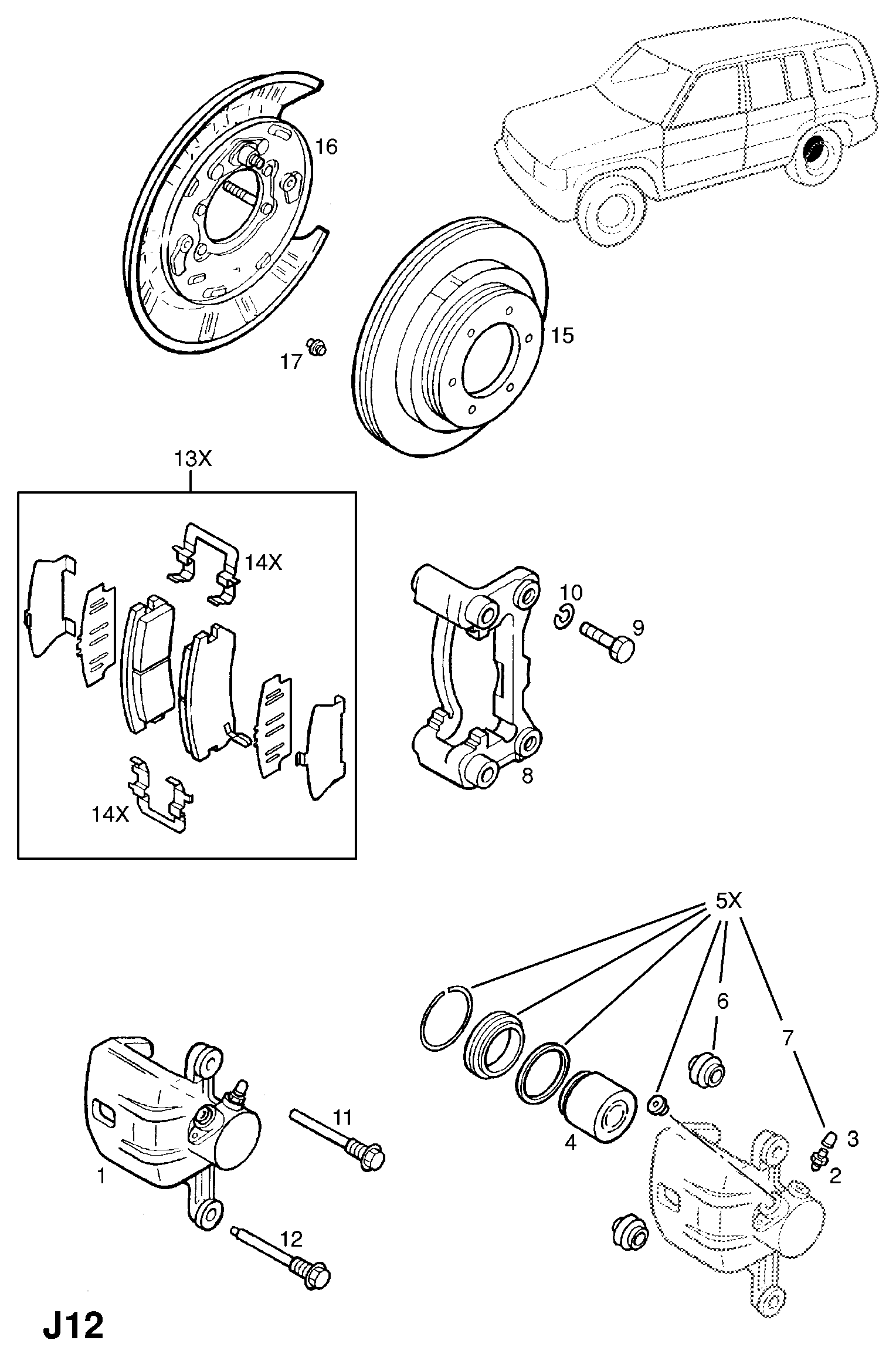 Opel 1605851 - Тормозные колодки, дисковые, комплект parts5.com