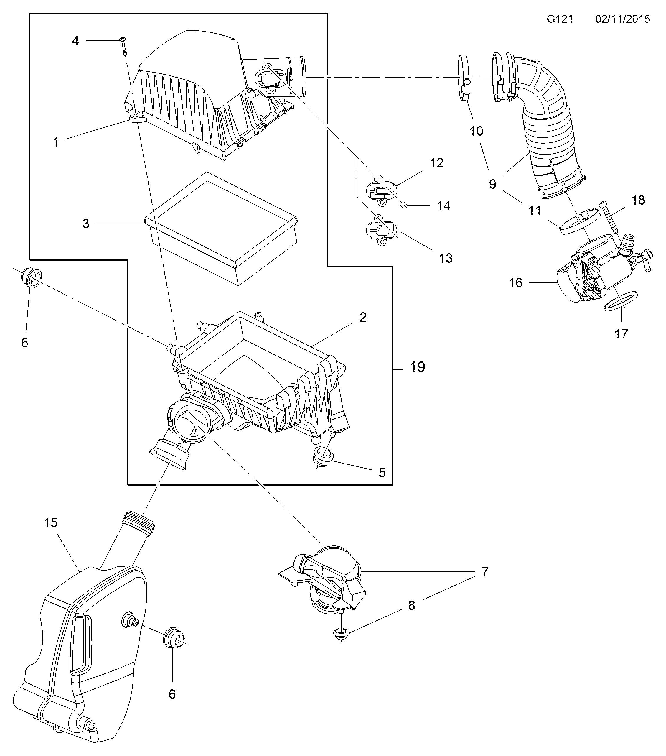 Chevrolet 834762 - Воздушный фильтр parts5.com