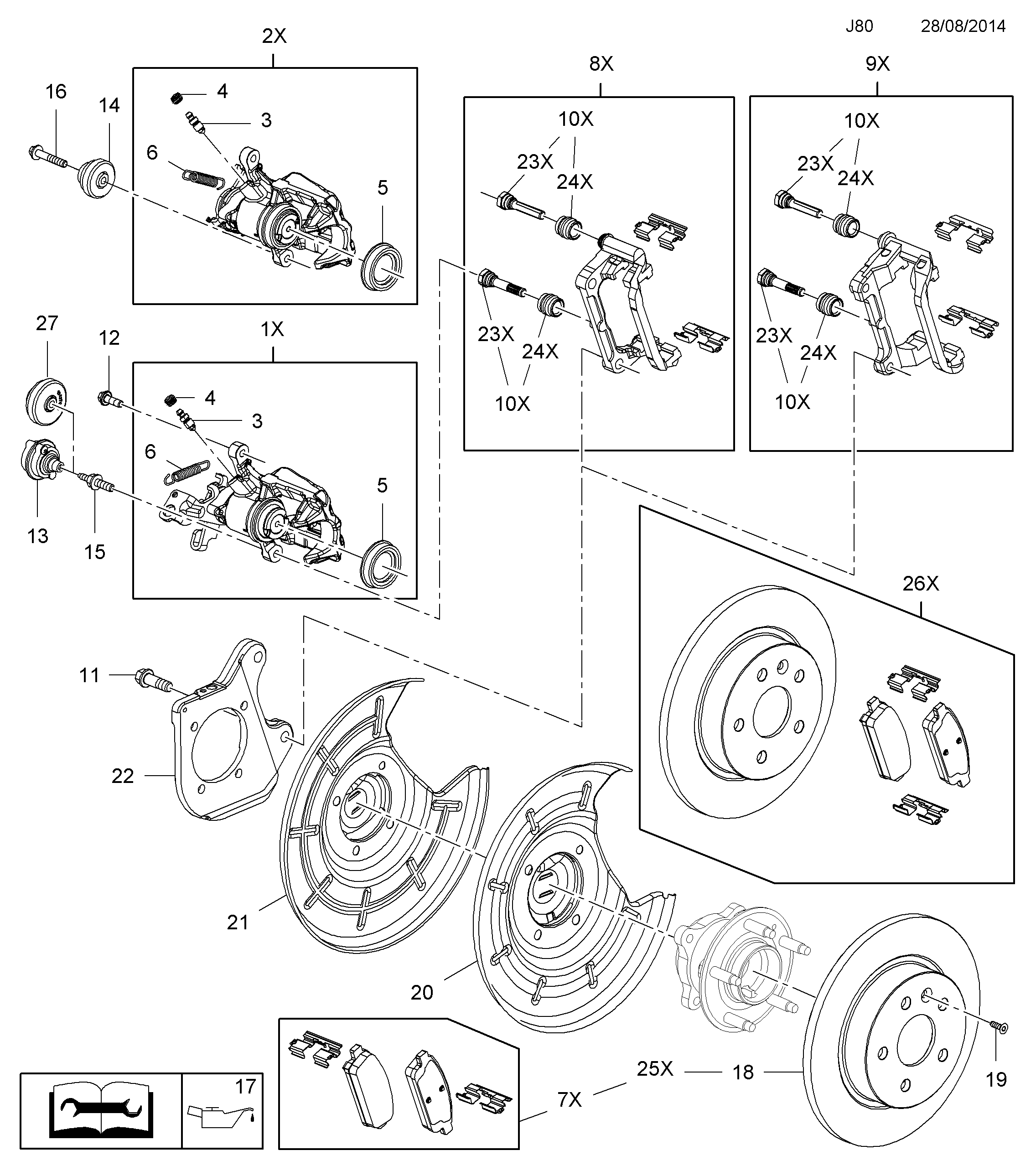 Opel 1605262 - Тормозные колодки, дисковые, комплект parts5.com