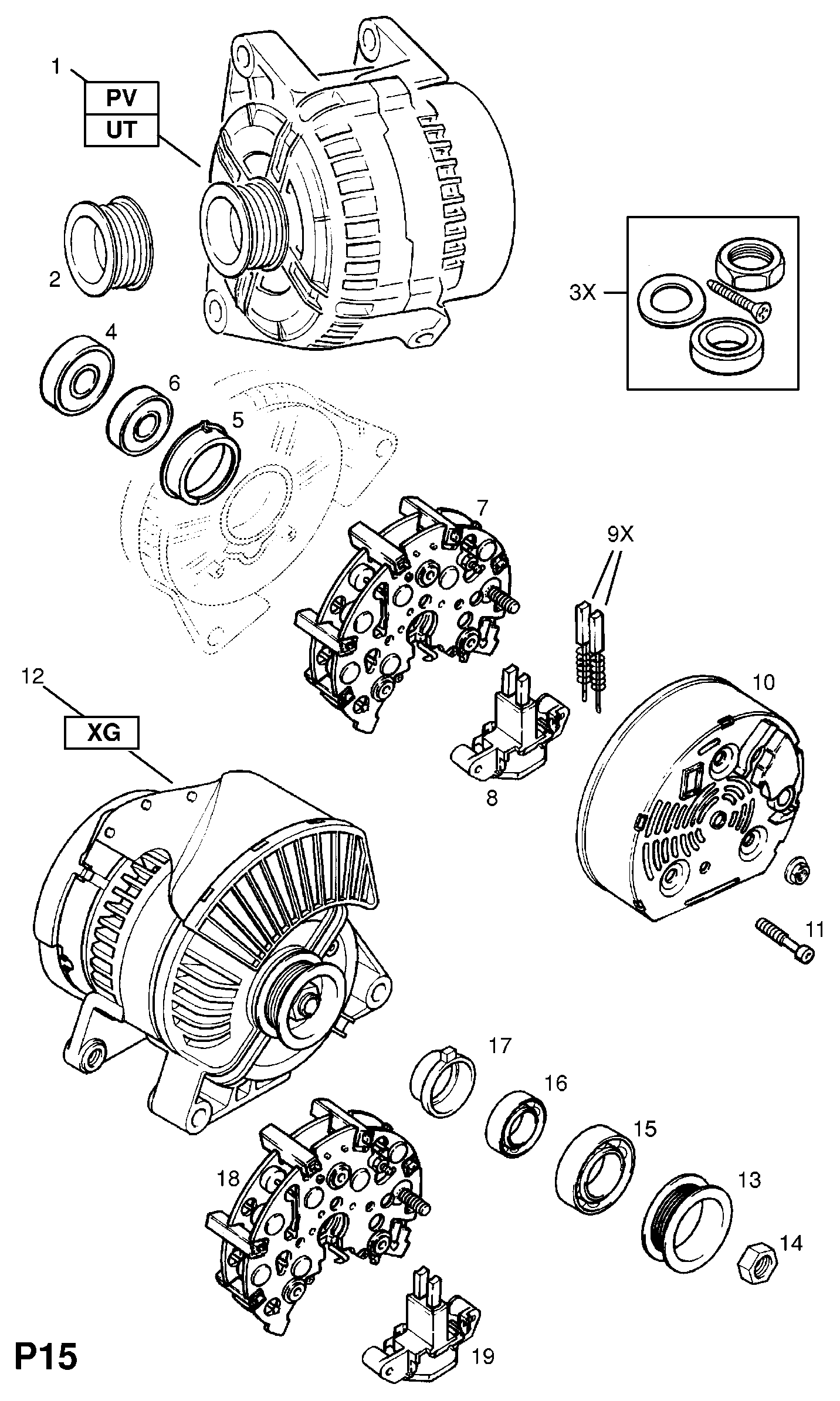 FORD 1 205 557 - Тормозные колодки, дисковые, комплект parts5.com