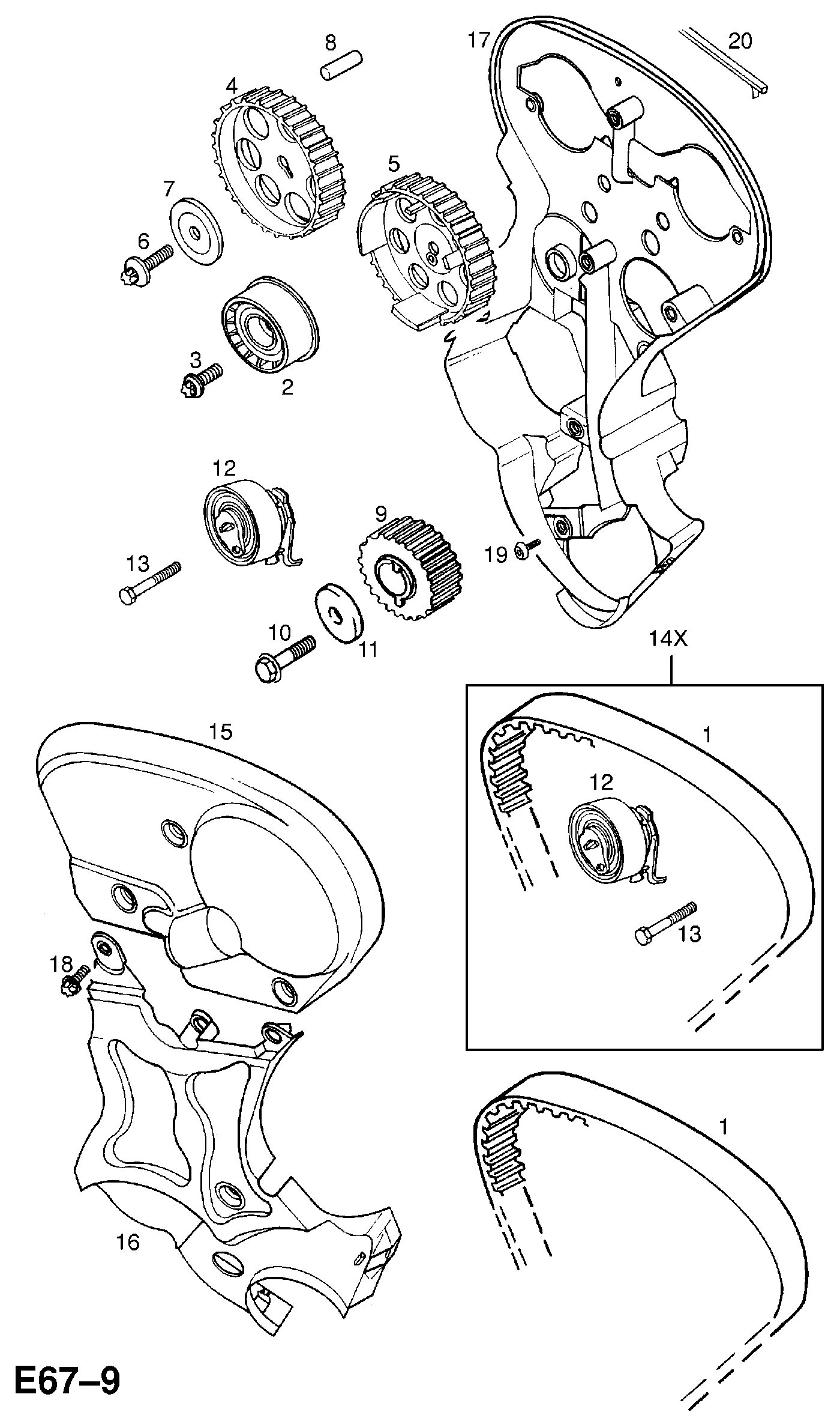 Opel 1606190 - Комплект ремня ГРМ parts5.com