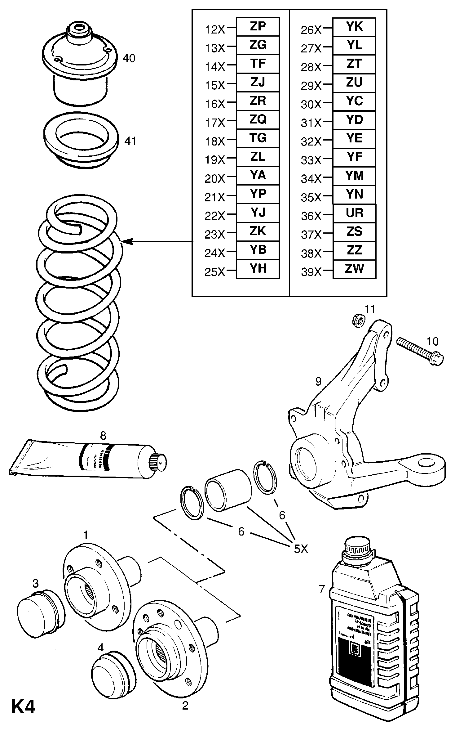 Opel 312 852 - Пружина ходовой части parts5.com