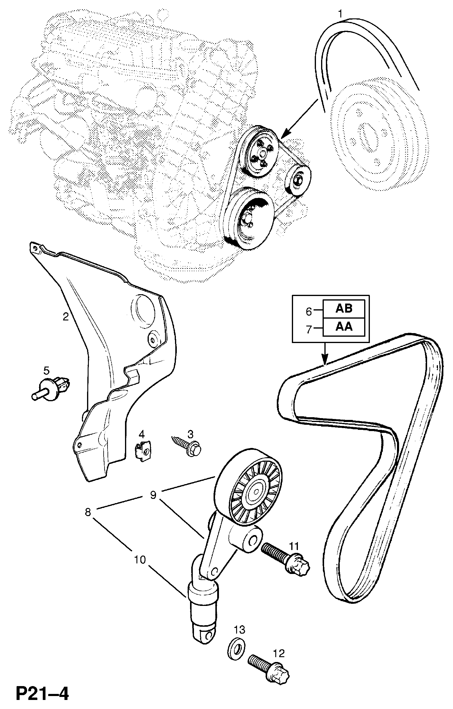 Opel 1340626 - Поликлиновой ремень parts5.com