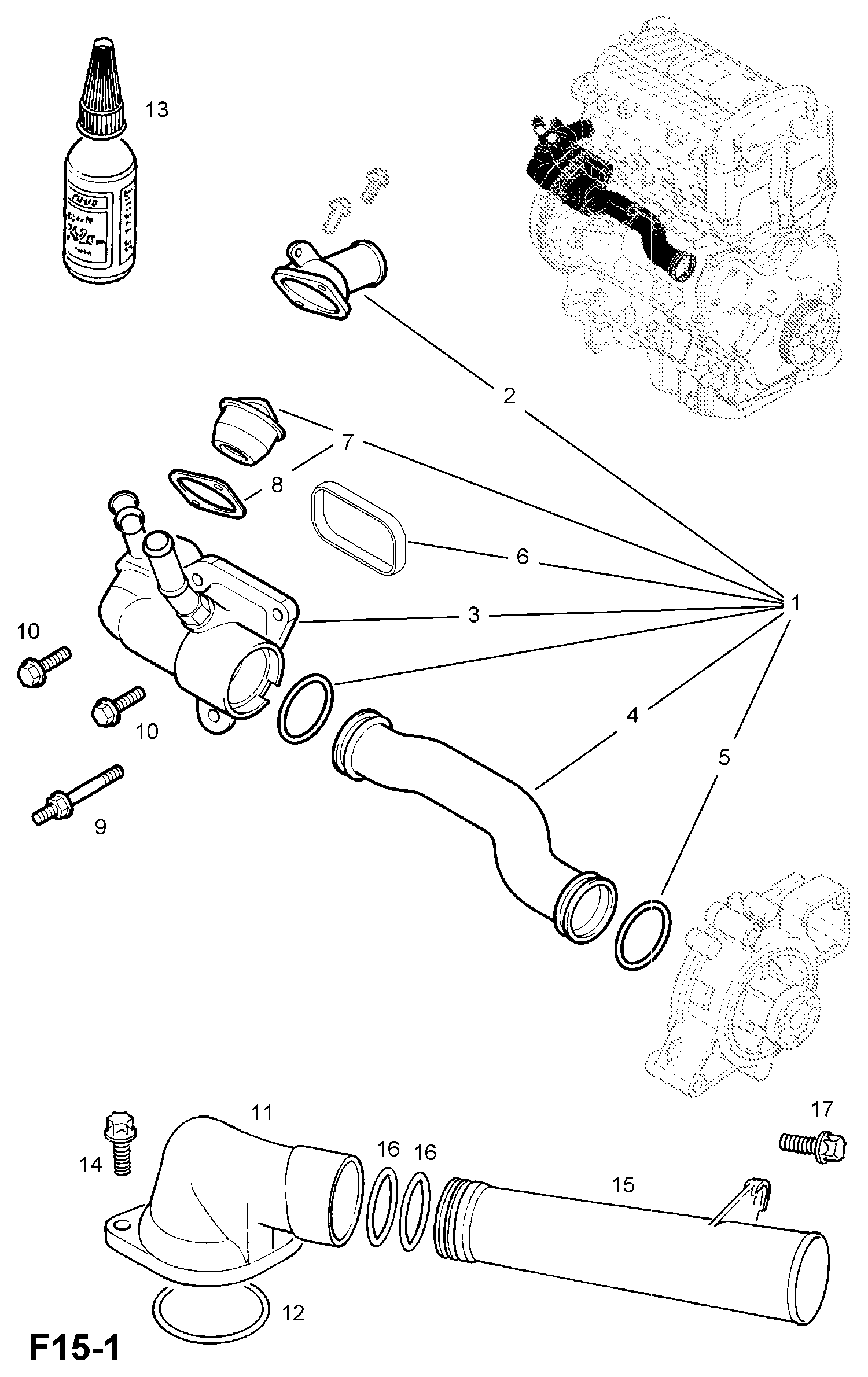 Opel 13 38 122 - Термостат, охлаждающая жидкость parts5.com