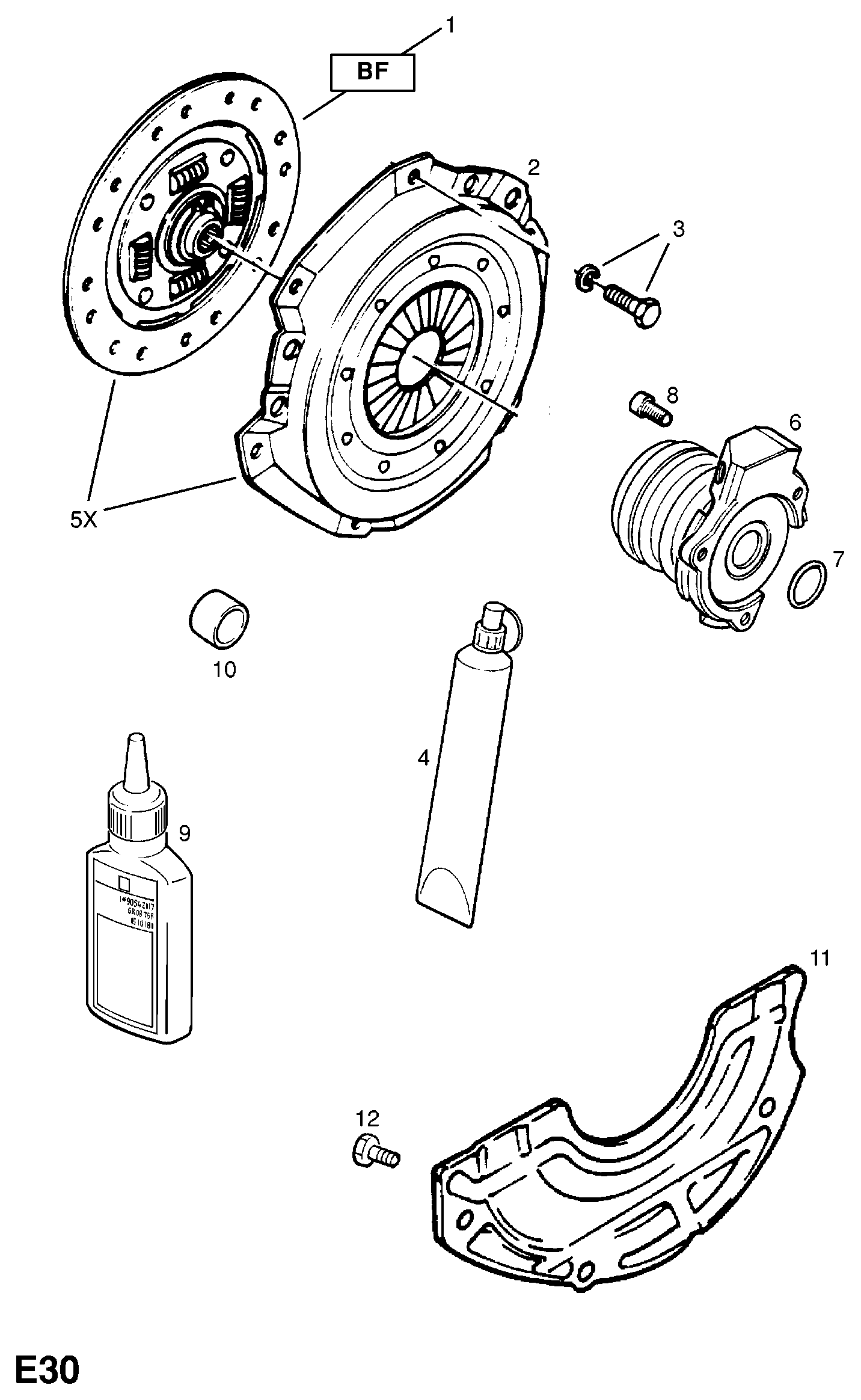 Vauxhall 679344 - Desembrague central, embrague parts5.com