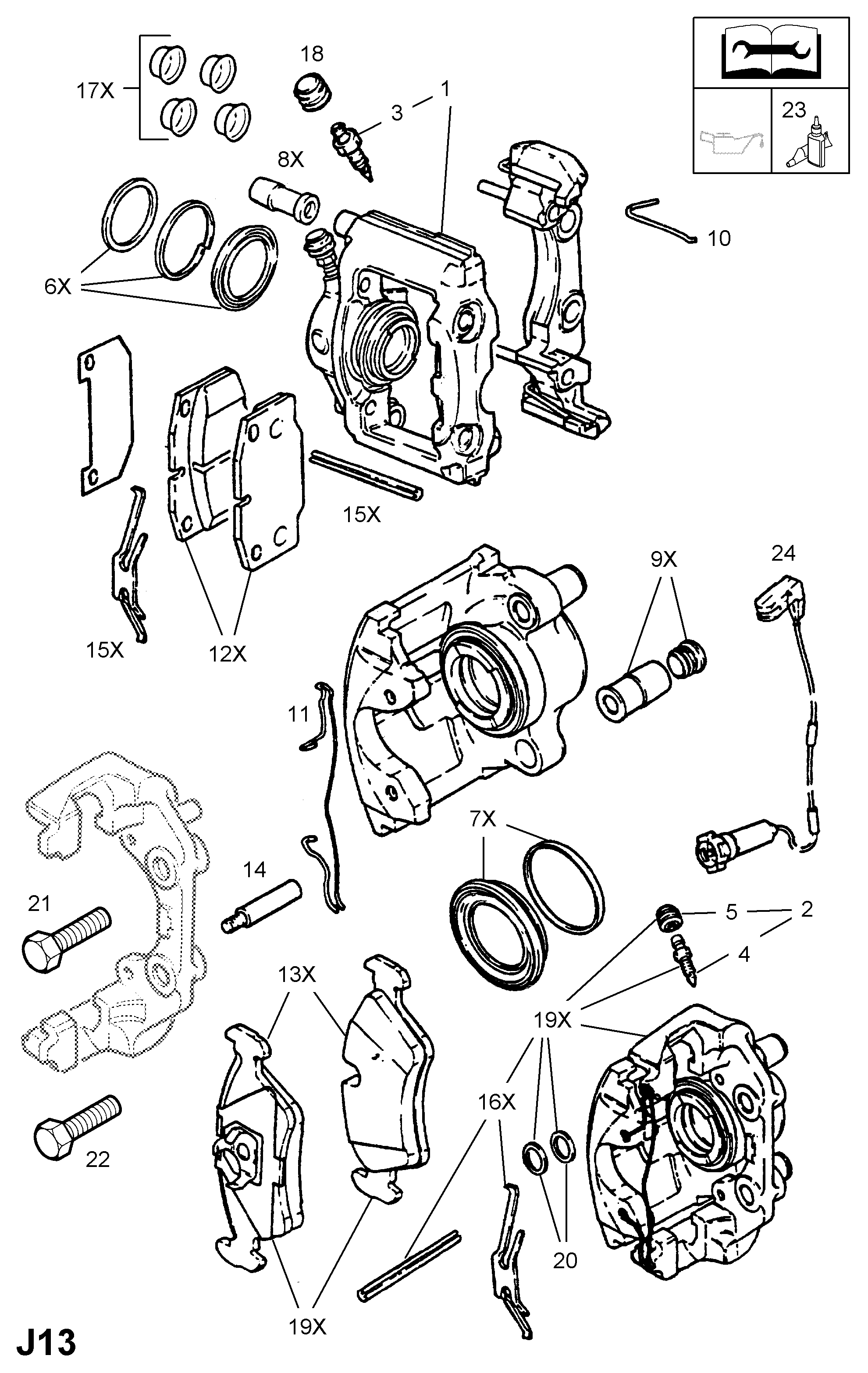 Vauxhall 1605789 - Тормозные колодки, дисковые, комплект parts5.com