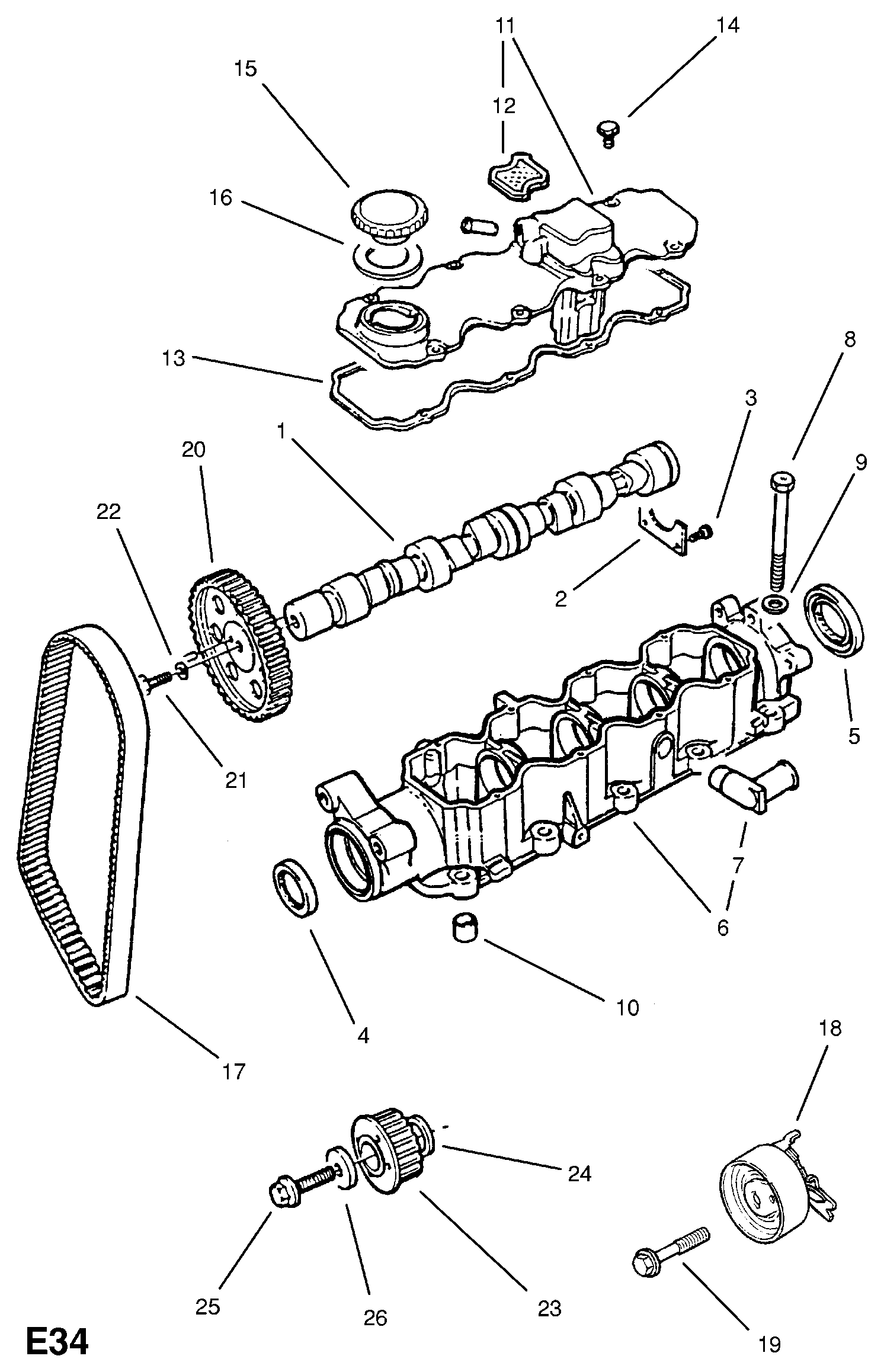 Vauxhall 63 67 46 - Tensioner Pulley, timing belt parts5.com