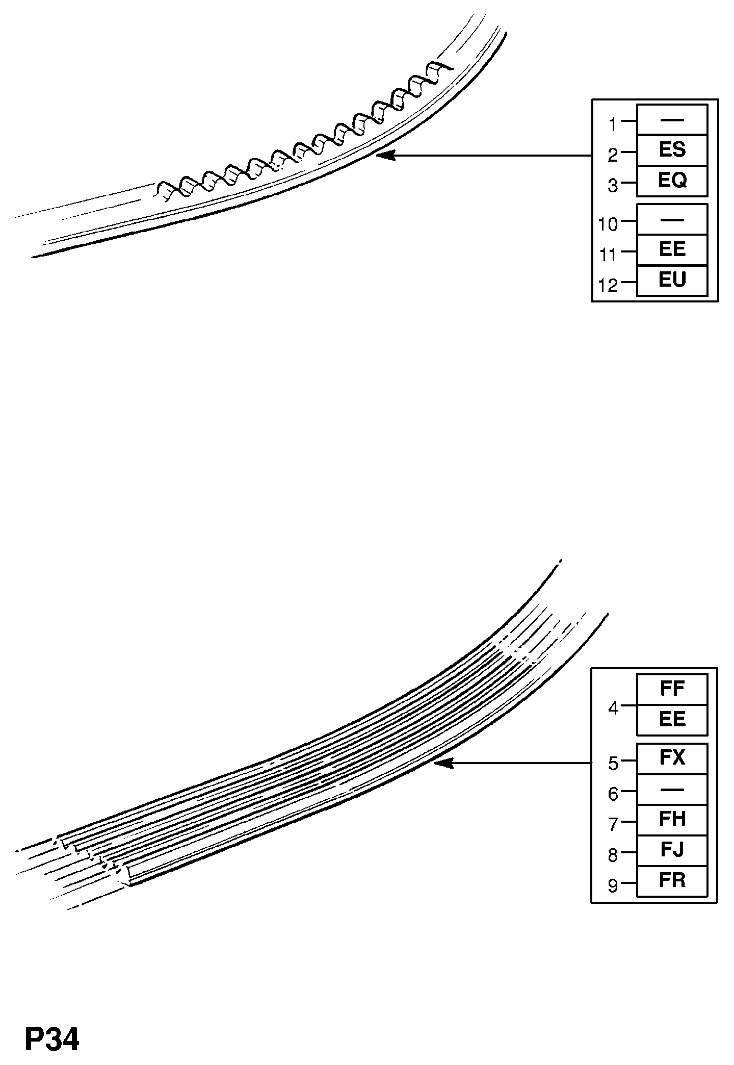 Vauxhall 1340739 - Correa trapezoidal parts5.com