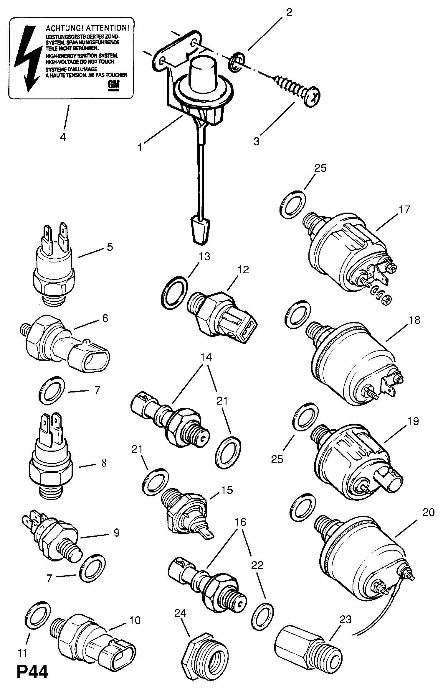 Opel 12 52 562 - Датчик, давление масла parts5.com