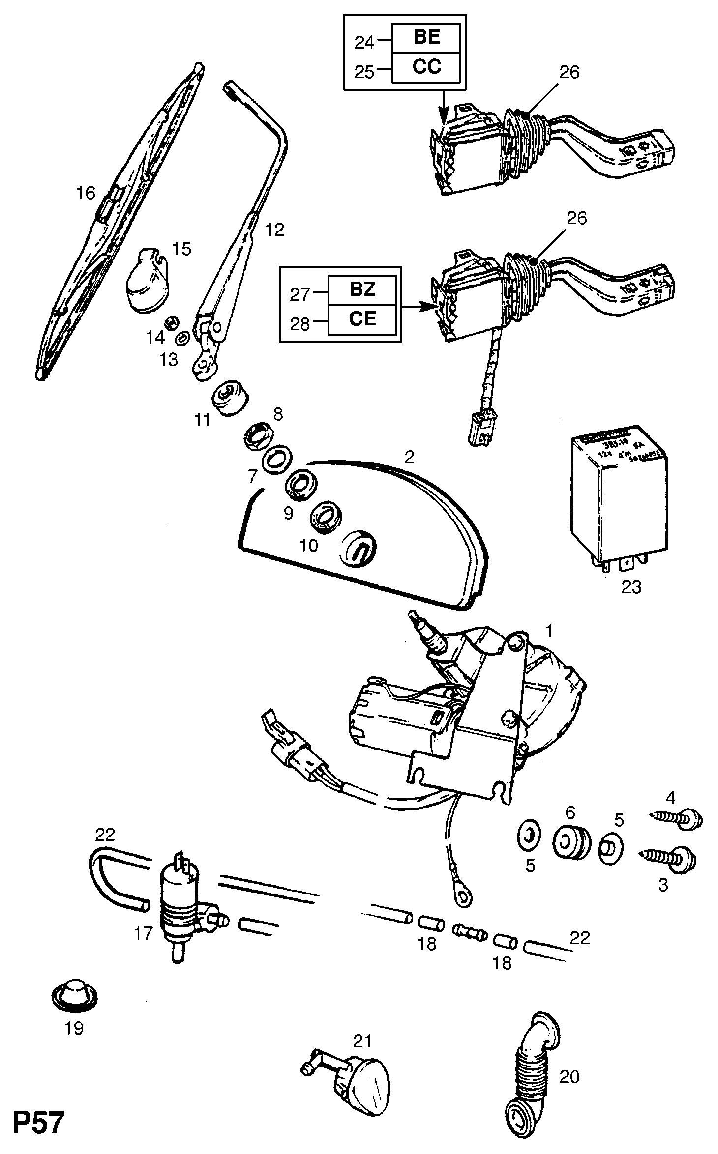 Vauxhall 14 50 162 - Водяной насос, система очистки окон parts5.com