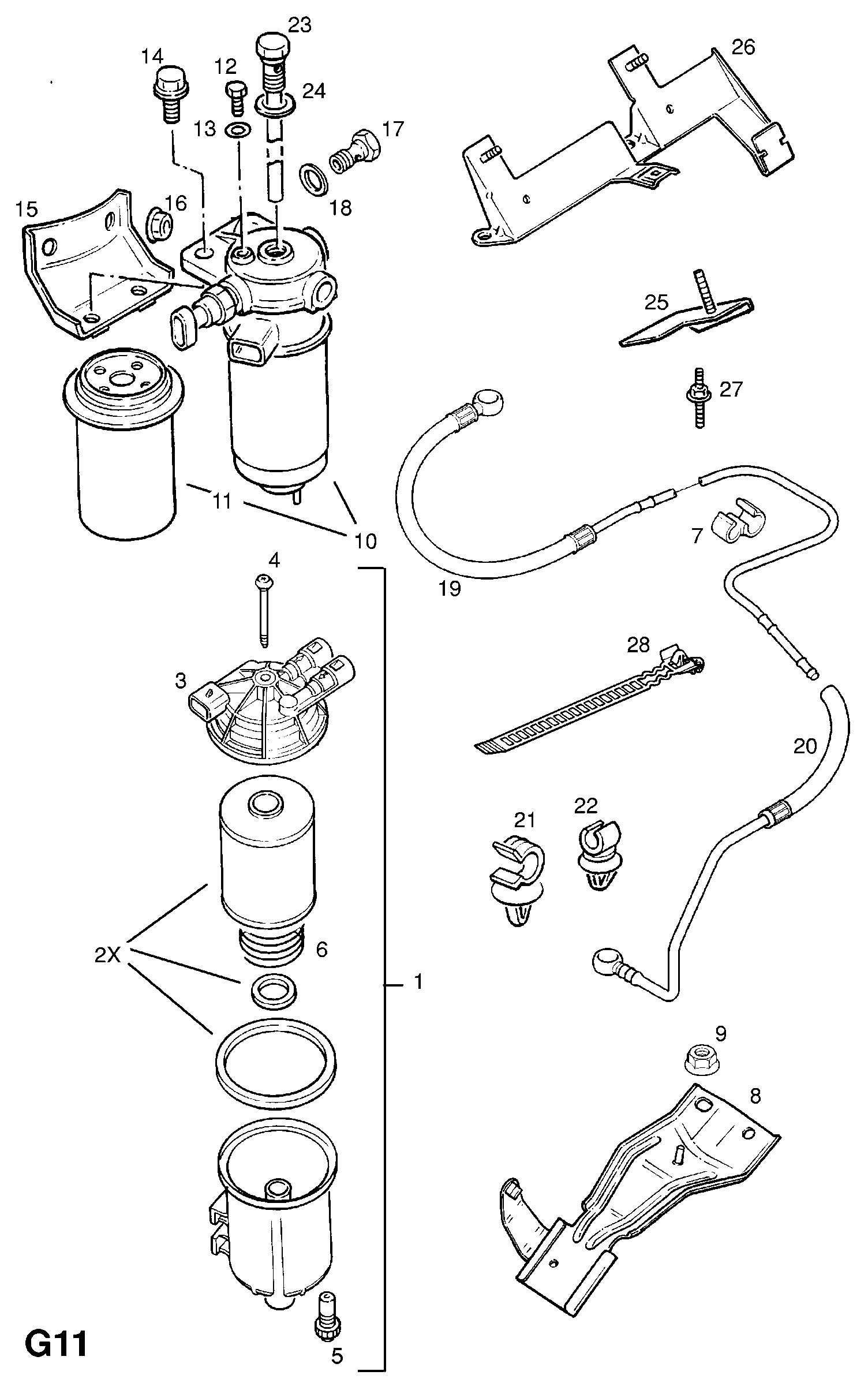 Vauxhall 813565 - Топливный фильтр parts5.com