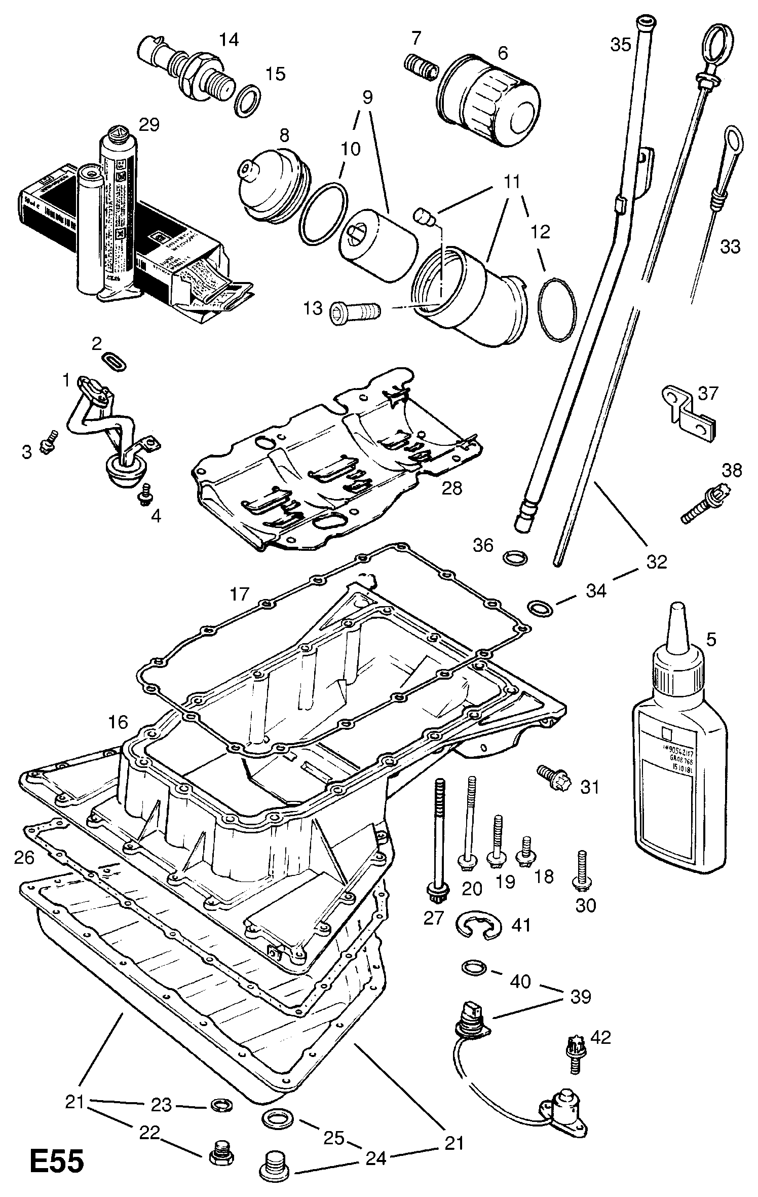 Opel 650308 - Масляный фильтр parts5.com